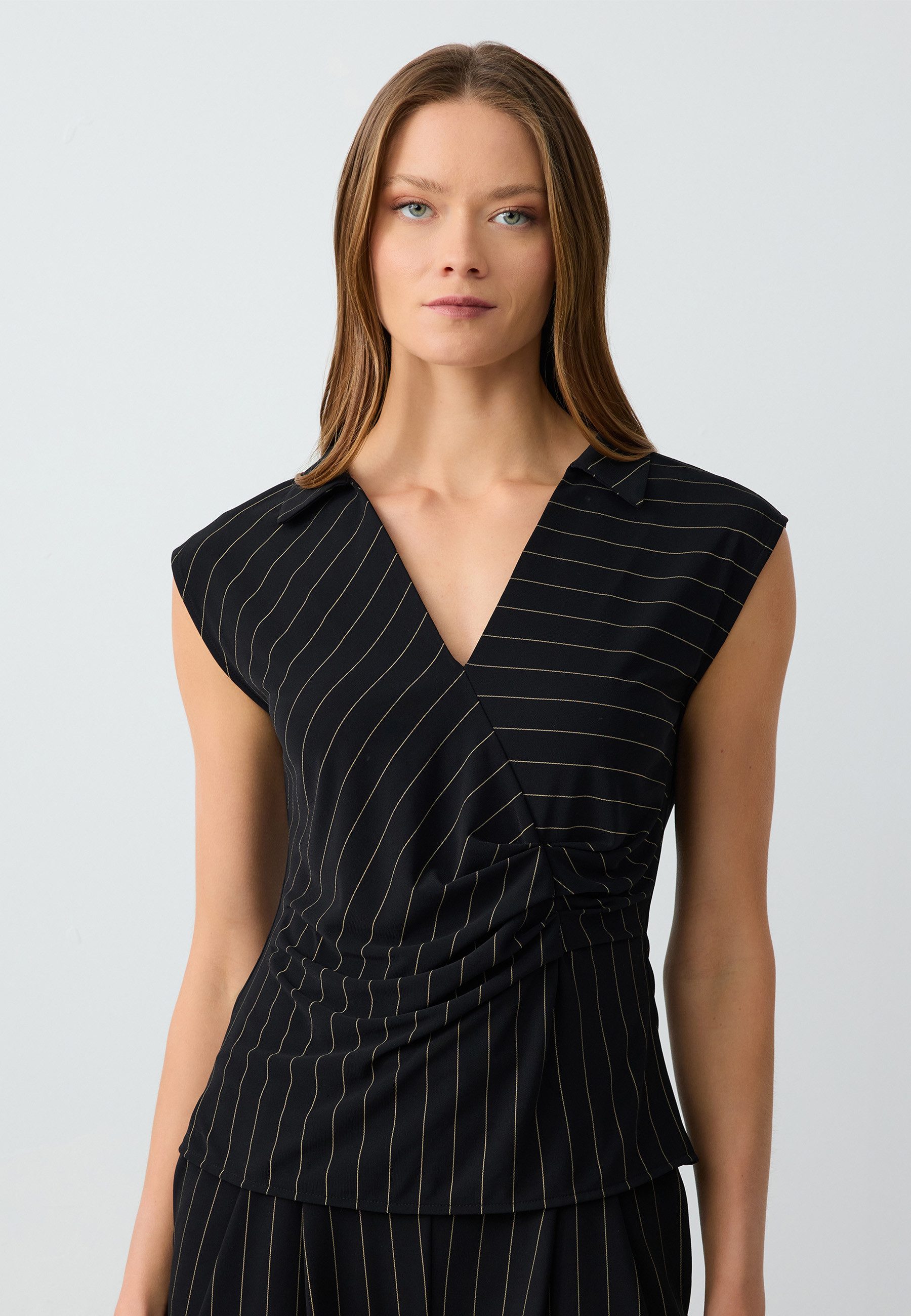 Blusentop Schwarze Bluse