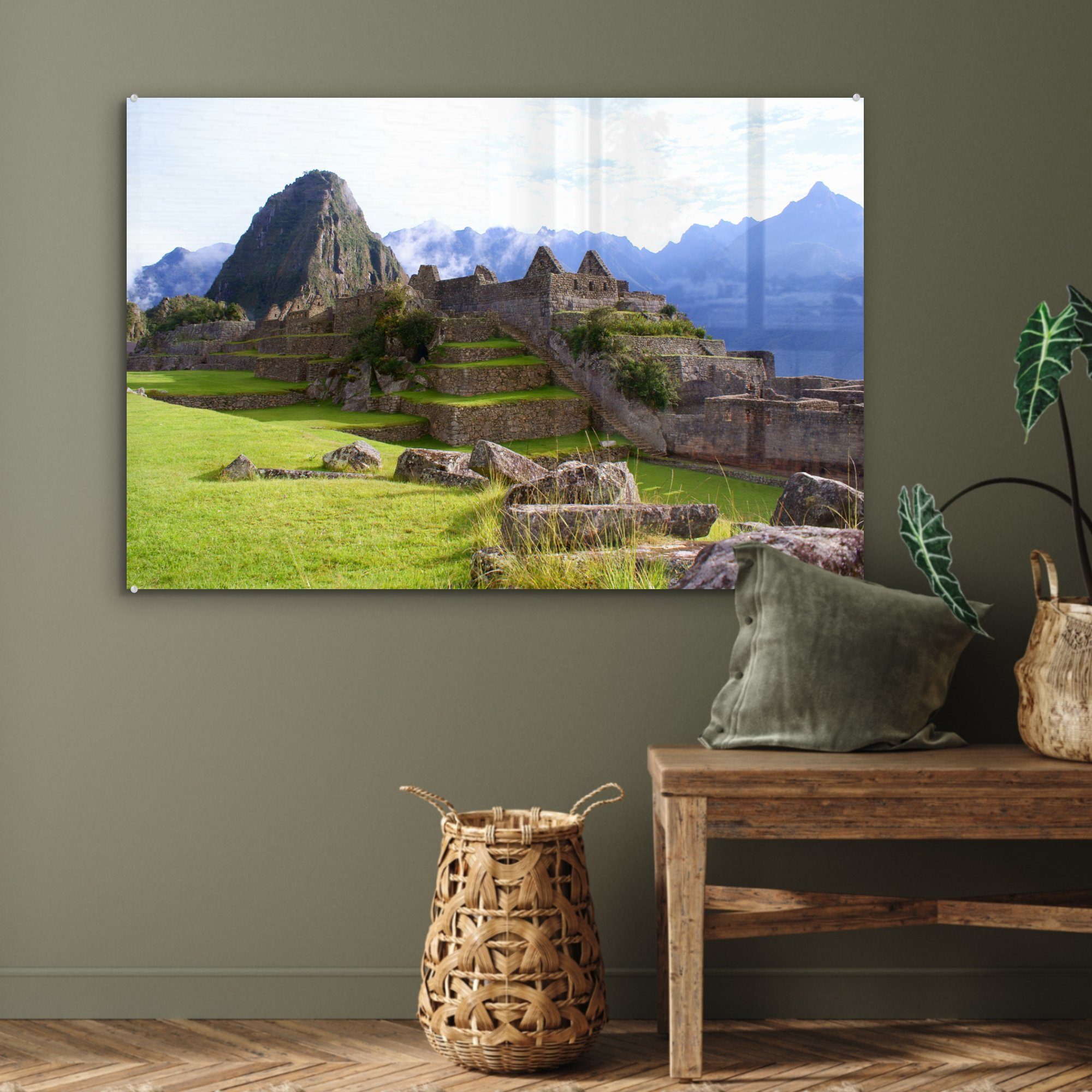 Die präkolumbianische in MuchoWow Acrylglasbilder Wohnzimmer (1 Schlafzimmer St), Picchu & Machu Acrylglasbild Peru, Stadt