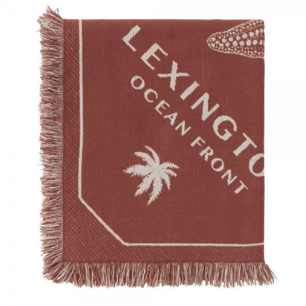 Wohndecke LEXINGTON Decke Bandana Recycled Cotton Coconut/White (150x150), Lexington