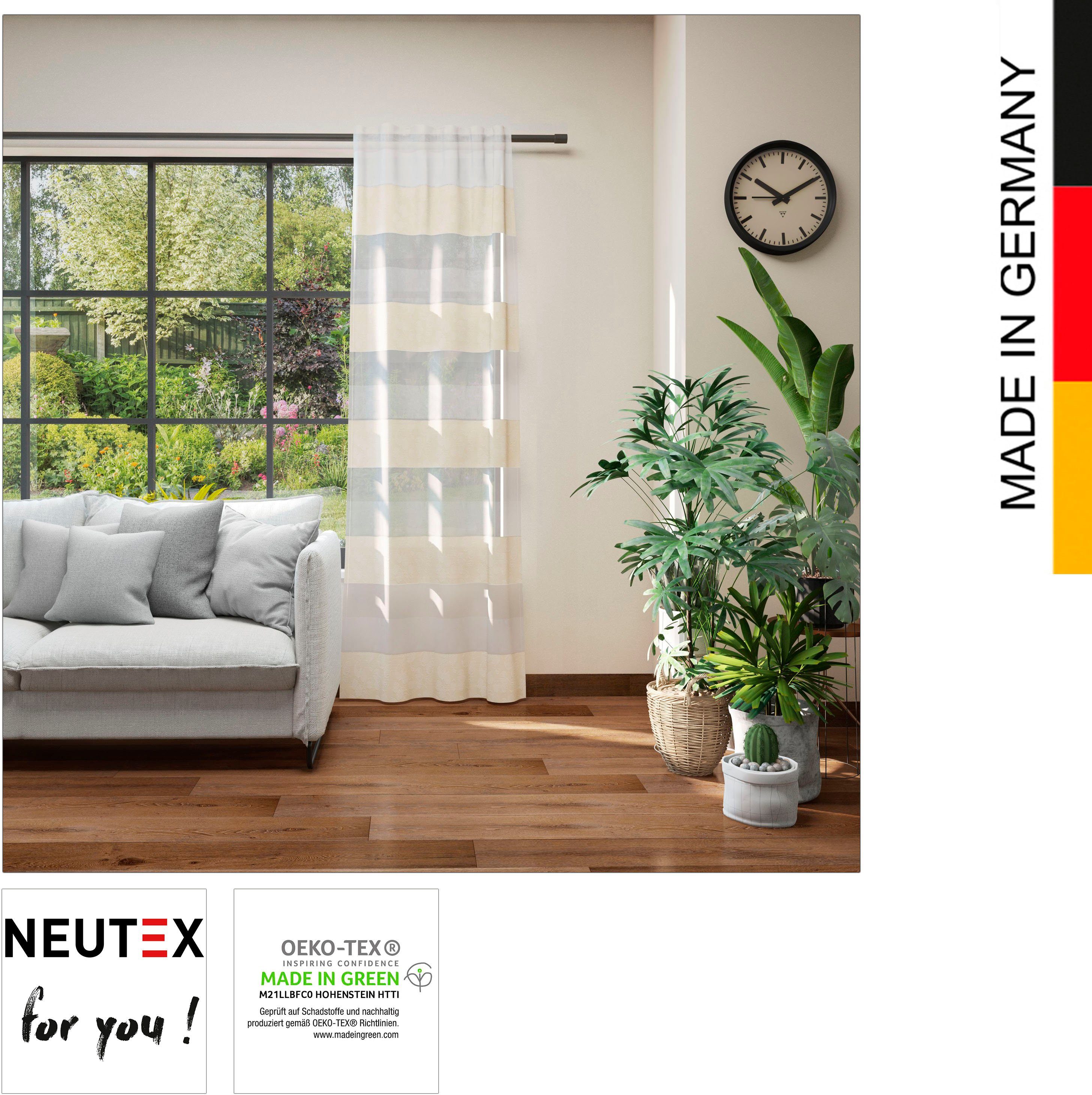 creme you!, Neutex Multifunktionsband Vorhang (1 St), weichfließende halbtransparent, Dorina, Dekoqualität for weiß softe