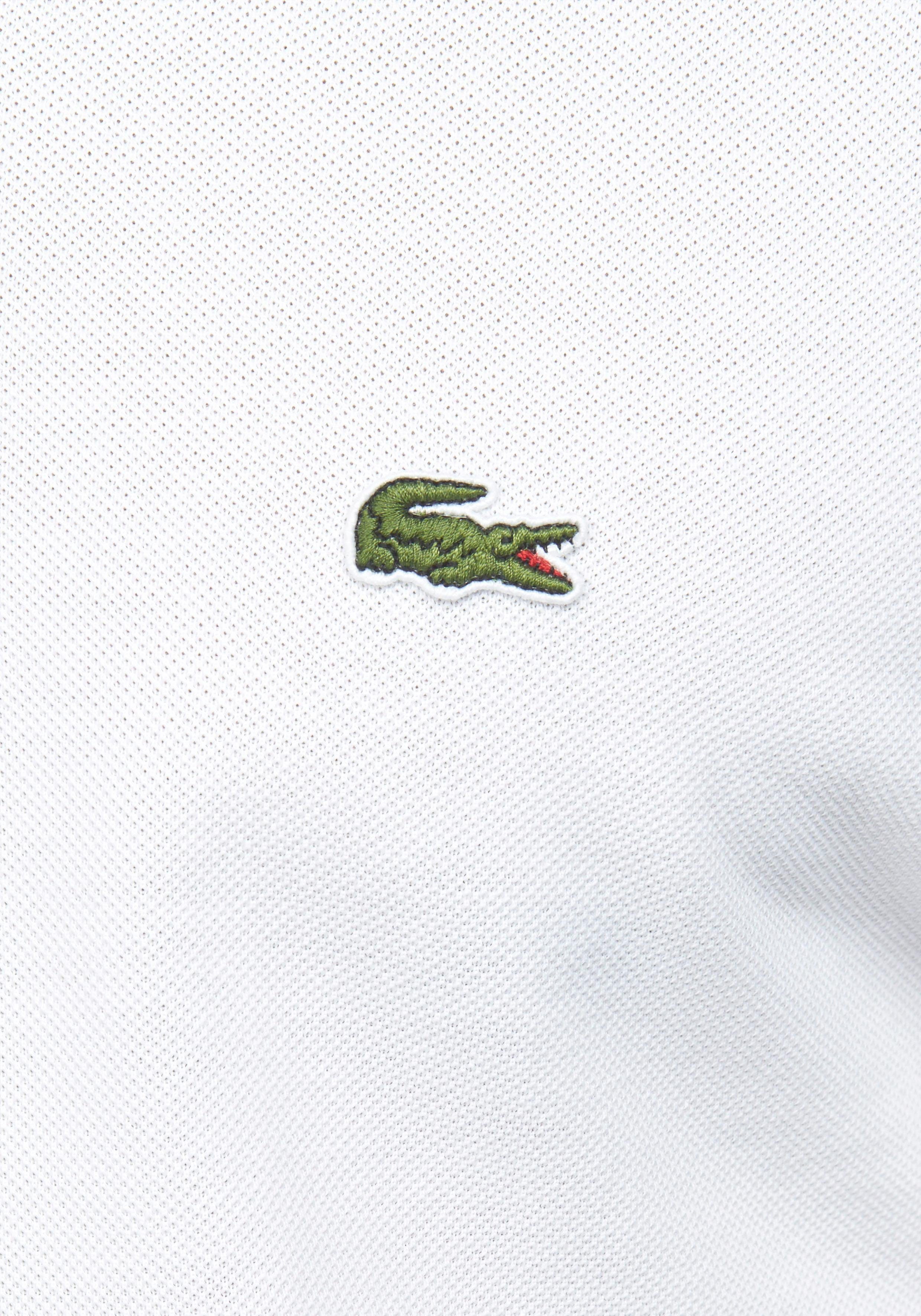 Lacoste Perlmuttoptik Knöpfen Poloshirt in (1-tlg) mit weiß