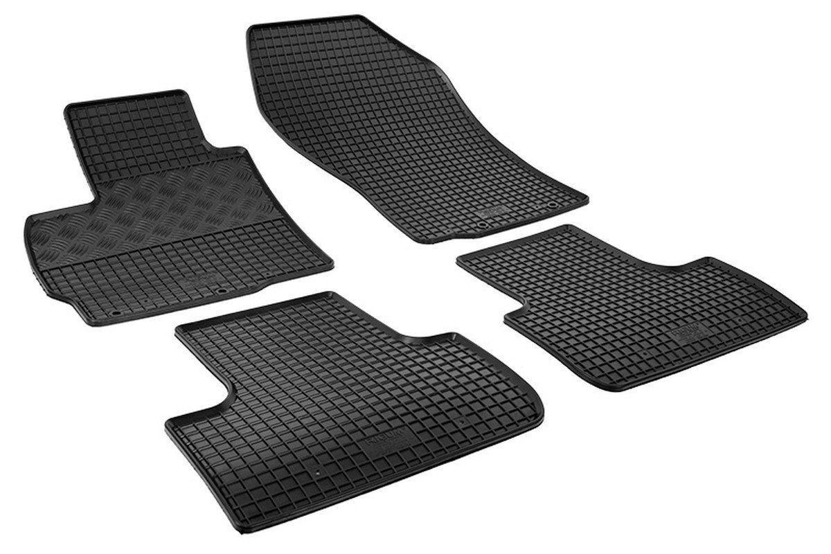 ELMASLINE Auto-Fußmatten Gummi (4 St), für SKODA OCTAVIA 3 (2012-2020) 5E -  3D Gummimatten mit extra hohem Rand für mehr Schutz - Passend für  Baujahre:, 2012 - 2020