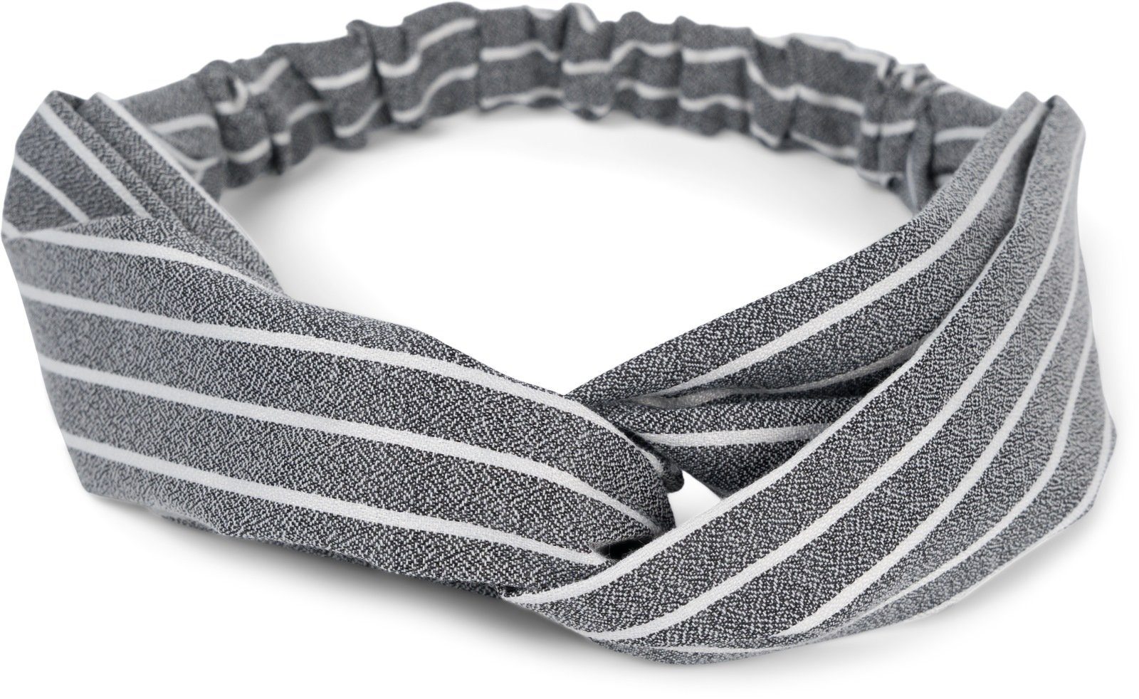 styleBREAKER Haarband, 1-tlg., Haarband Muster und Twist Schwarz mit Streifen Knoten