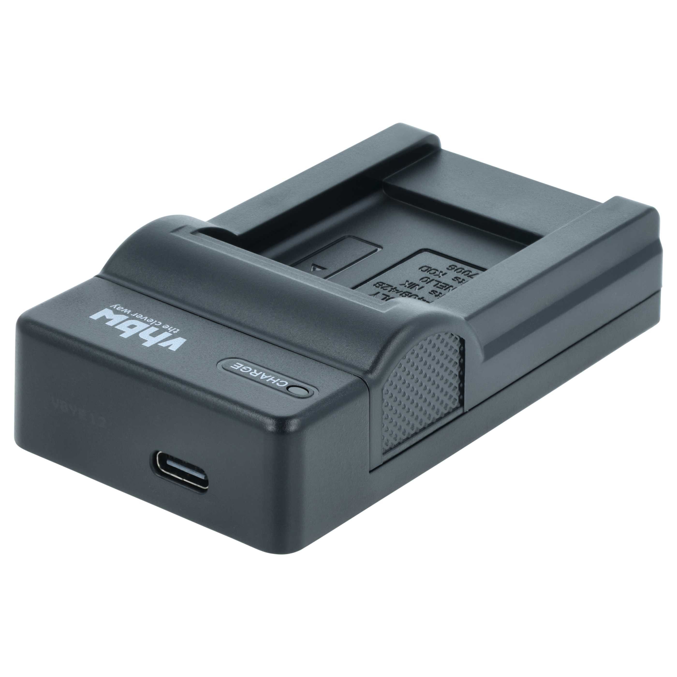 vhbw passend für BenQ DC W1220, T1460, E1480, T1260, E1460, E1465 Digitalka Kamera-Ladegerät (Ladestation zum Laden eines Akkus an jeder USB-Buchse z.B. am PC) – Bild 2 von 5