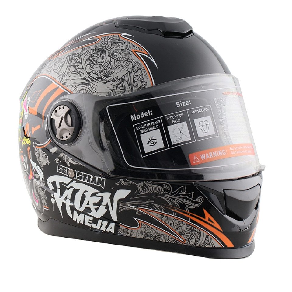 FunSport-Factory Kinderhelm Mejia Kinder Integralhelm Motocross Helm Kinder Motorradhelm Offroad