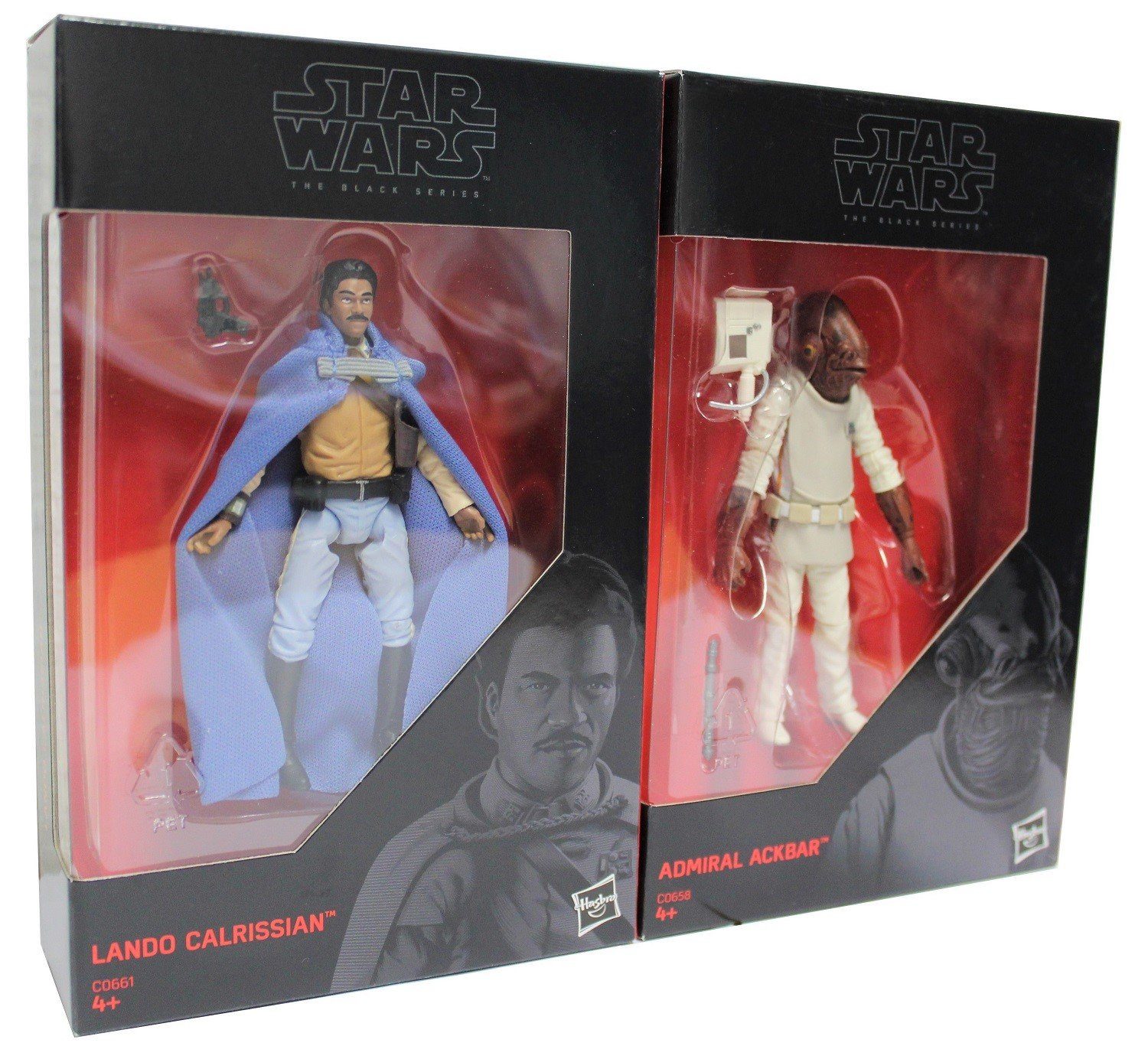 Star Wars Actionfigur Star und Ackbar einer Ackbar Calrissian (Set, Admiral mit 5-tlg., und von Accessoires) & Lando, Waffe - Series Wars The Lando Black Actionfiguren 2