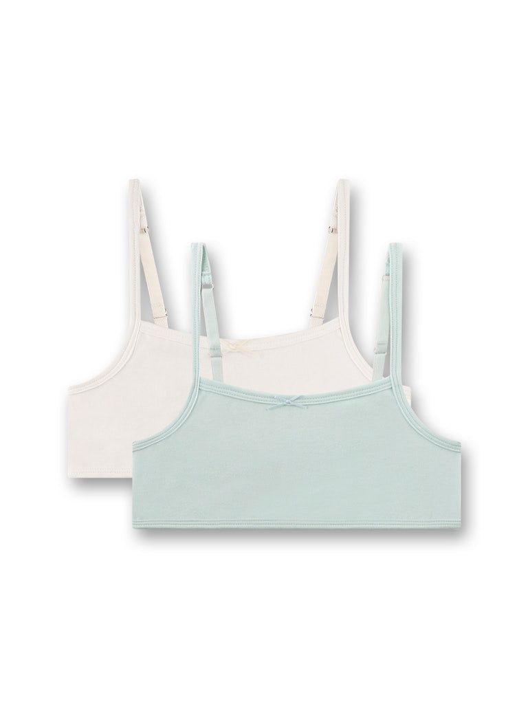 Sanetta Bustier Mädchen Bustiers 2er-Pack aus Baumwollmix mit Spaghettiträgern