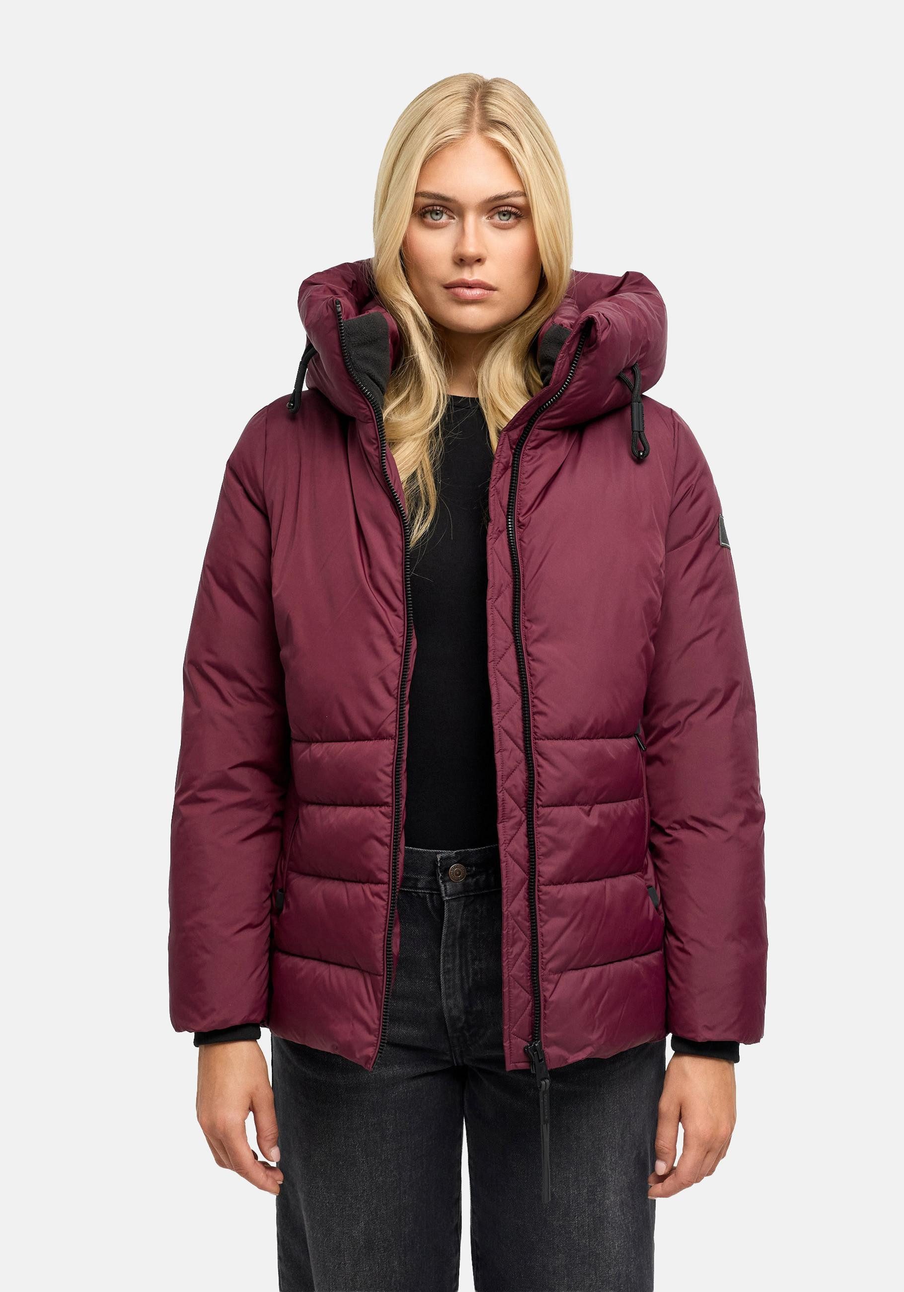 Navahoo Outdoorjacke Waldengel XIV Damen Winter Steppjacke mit Kapuze und Kordelzug