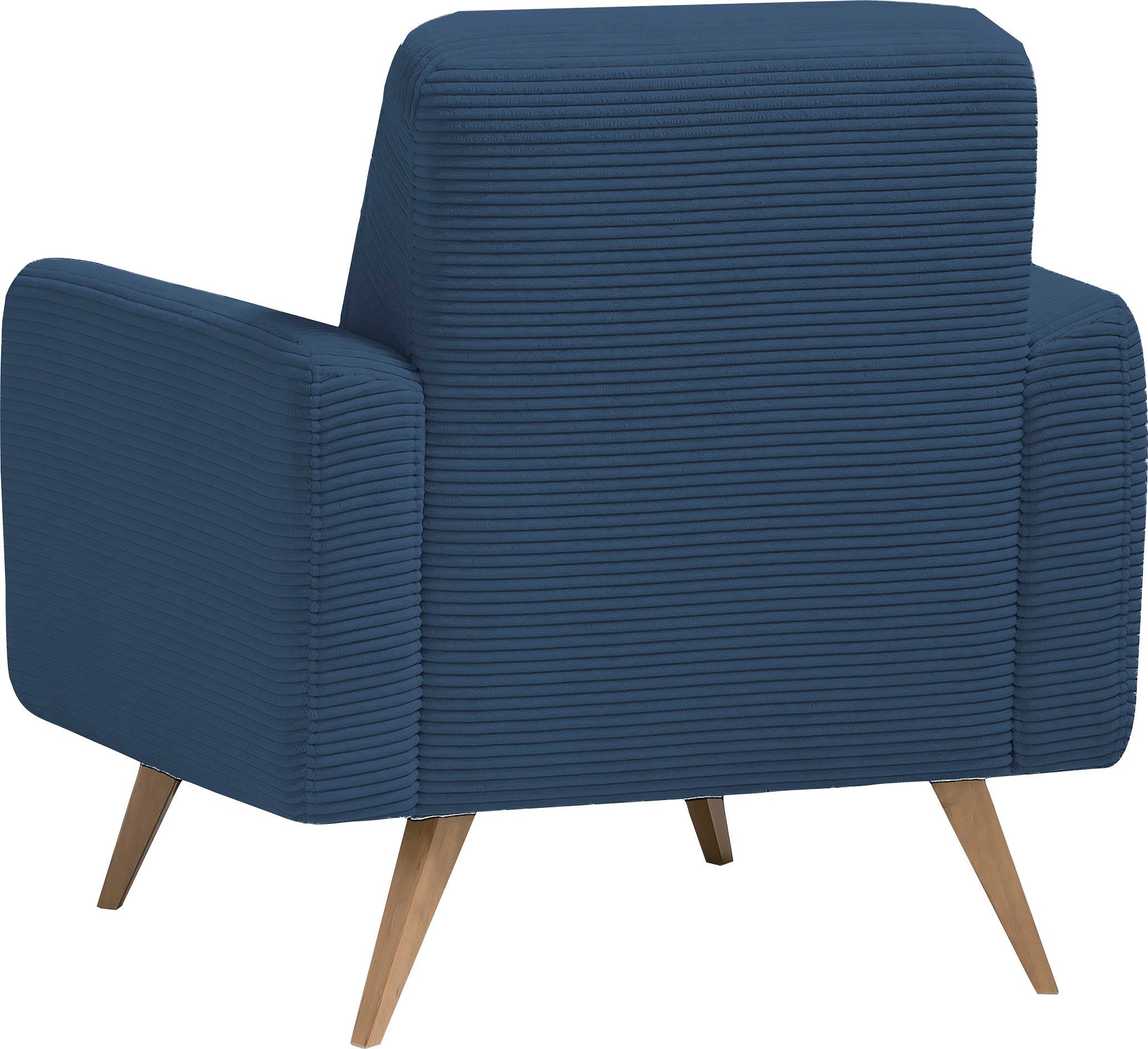 exxpo - sofa fashion Sessel Samso, Loungesessel, elegant und bequem, aktueller Cord Bezug
