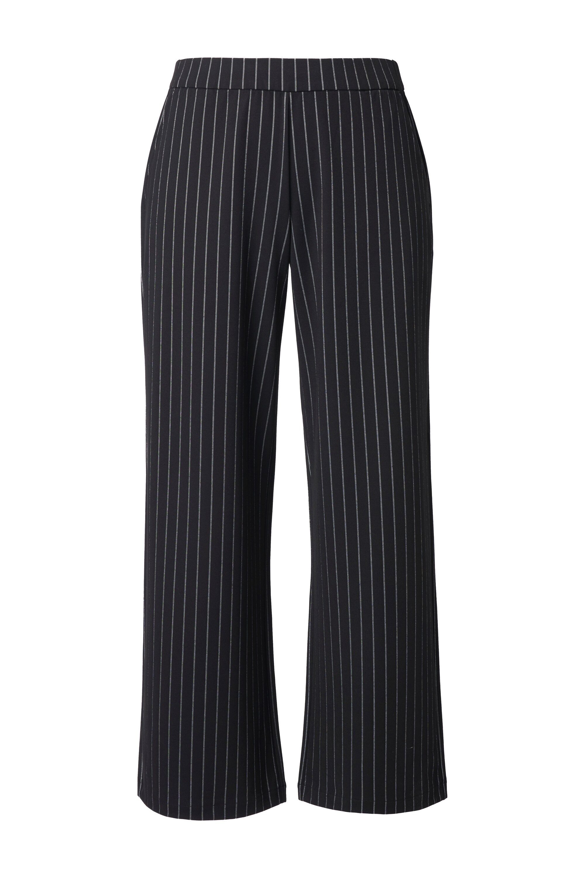 Ulla Popken Schlupfhose Hose Mary Nadelstreifen weites Bein Elastikbund günstig online kaufen