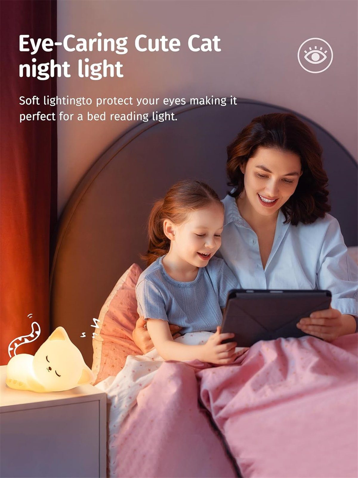 Nachtlicht K&B Baby Kawaii LED Kinder Nachtlicht 16 Nachttischlampe Farben für Dekoration
