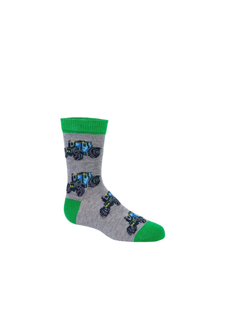 Yuhu ABS-Socken Jungen Stoppersocken Traktor 3er Pack rutschfest (3-Paar)