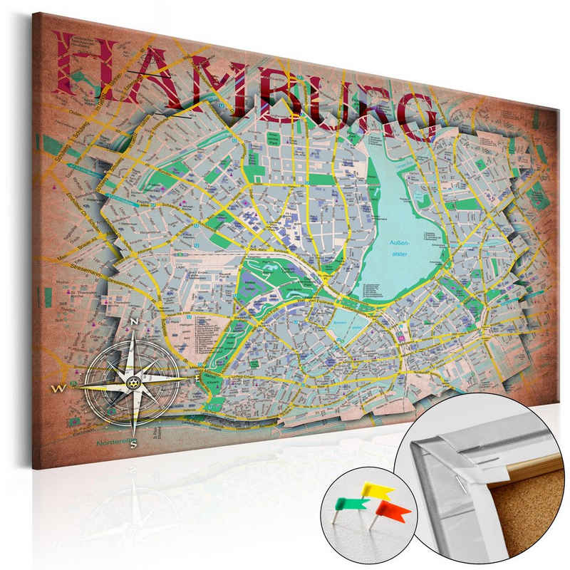 Artgeist Pinnwand Hamburg [Cork Map]