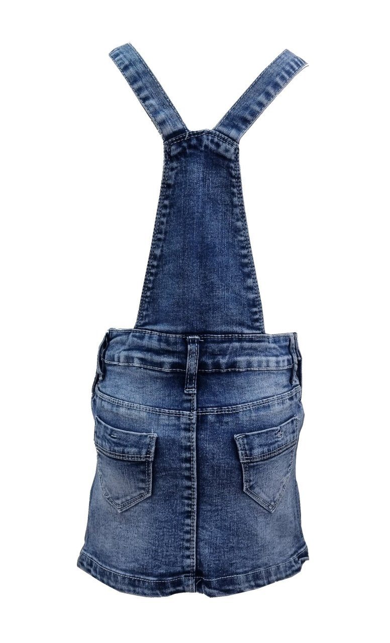 Girls Fashion Latzrock Mädchen Rock, Jeansrock, Stretch-Rock, M429e