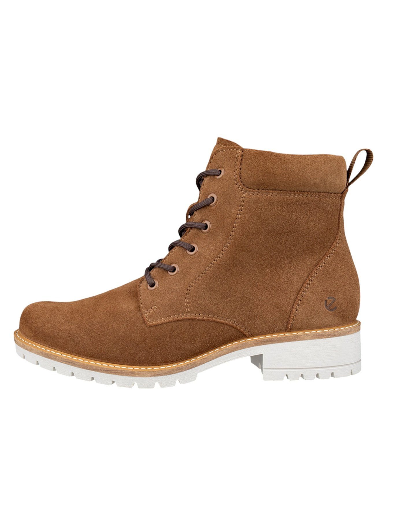 Ecco Stiefelette Elaina Lace Boot (Premium-Leder) hellbraun Damen Wanderschuh