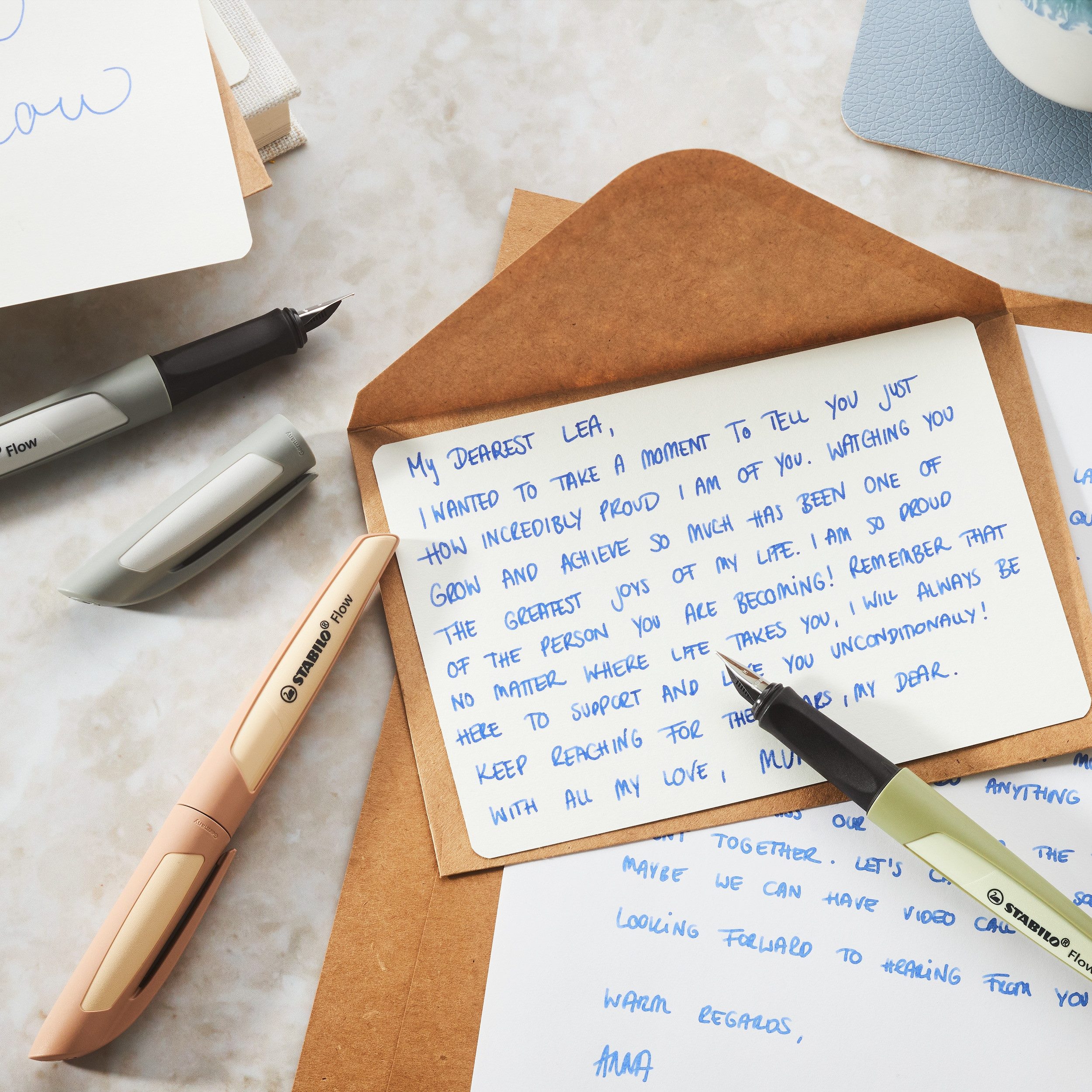 STABILO Füllhalter Füller Flow pastellgrau