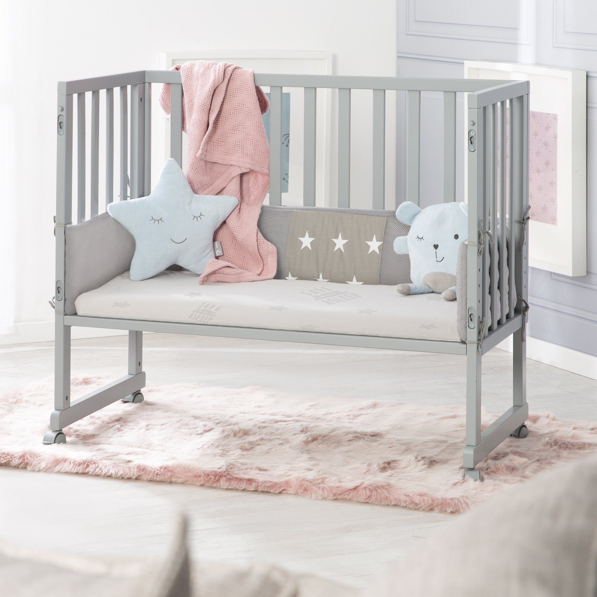 roba® Stubenbett Little Stars, Beistellbett inkl. Matratze & Nestchen 'Litt günstig online kaufen