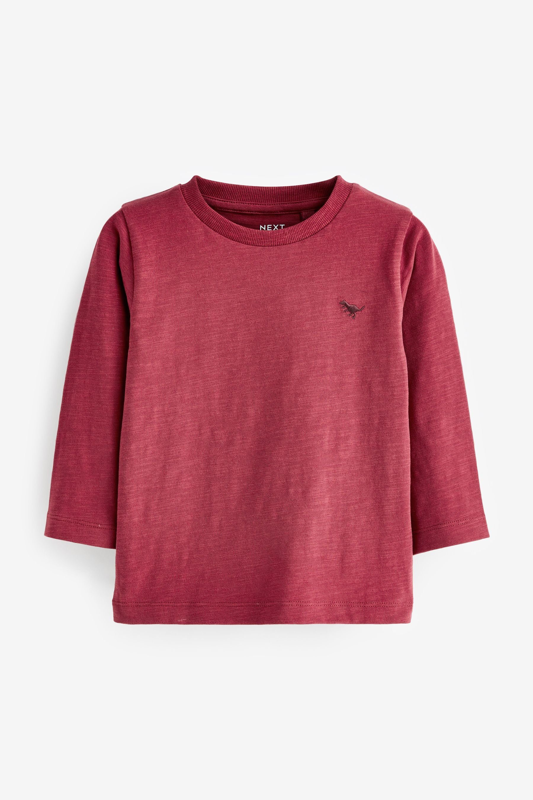 Next Langarmshirt Einfarbiges Red Plum (1-tlg) Shirt