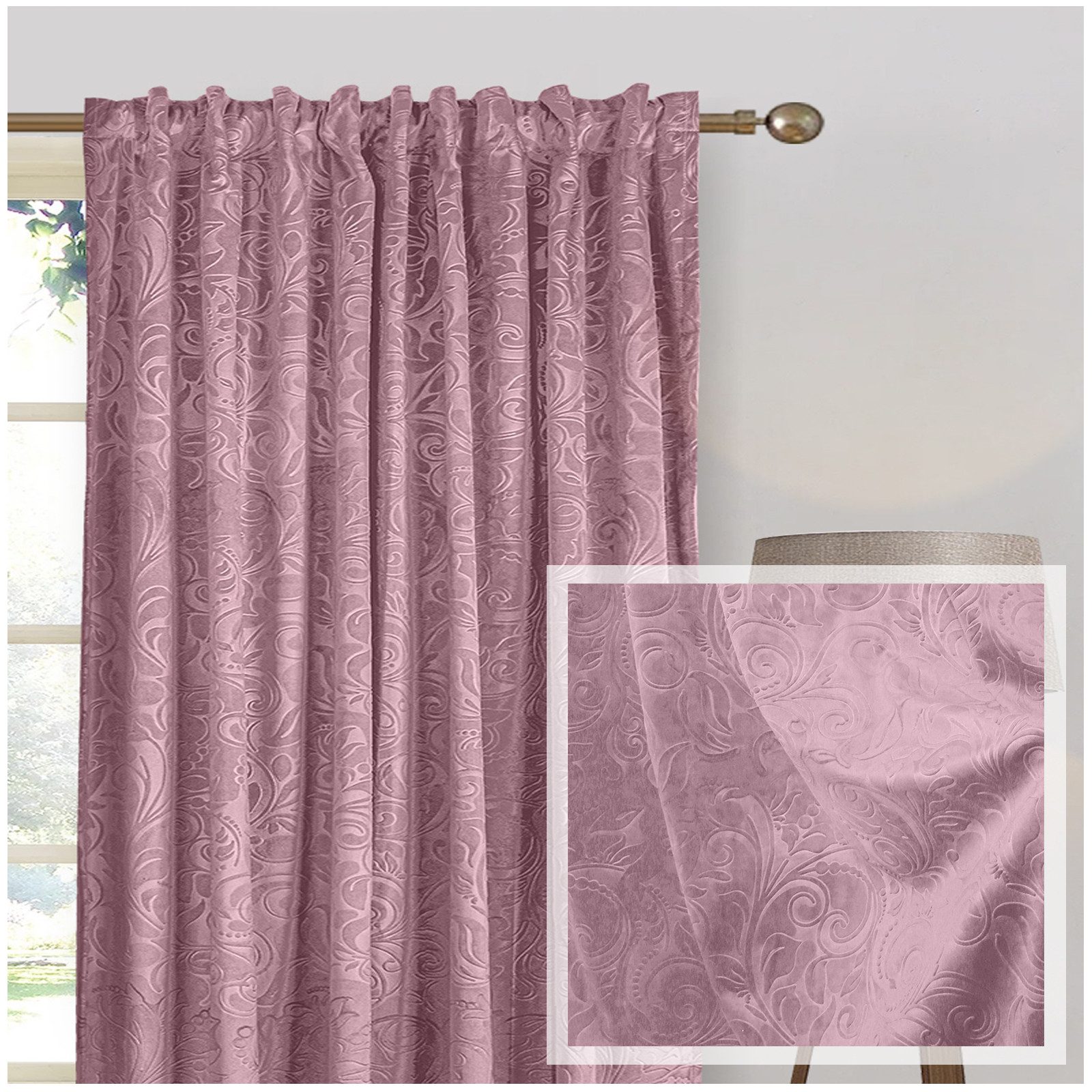 Jibenhome Verdunkelungsvorhang Samt Gardine 2er-Set, Blickdicht günstig online kaufen