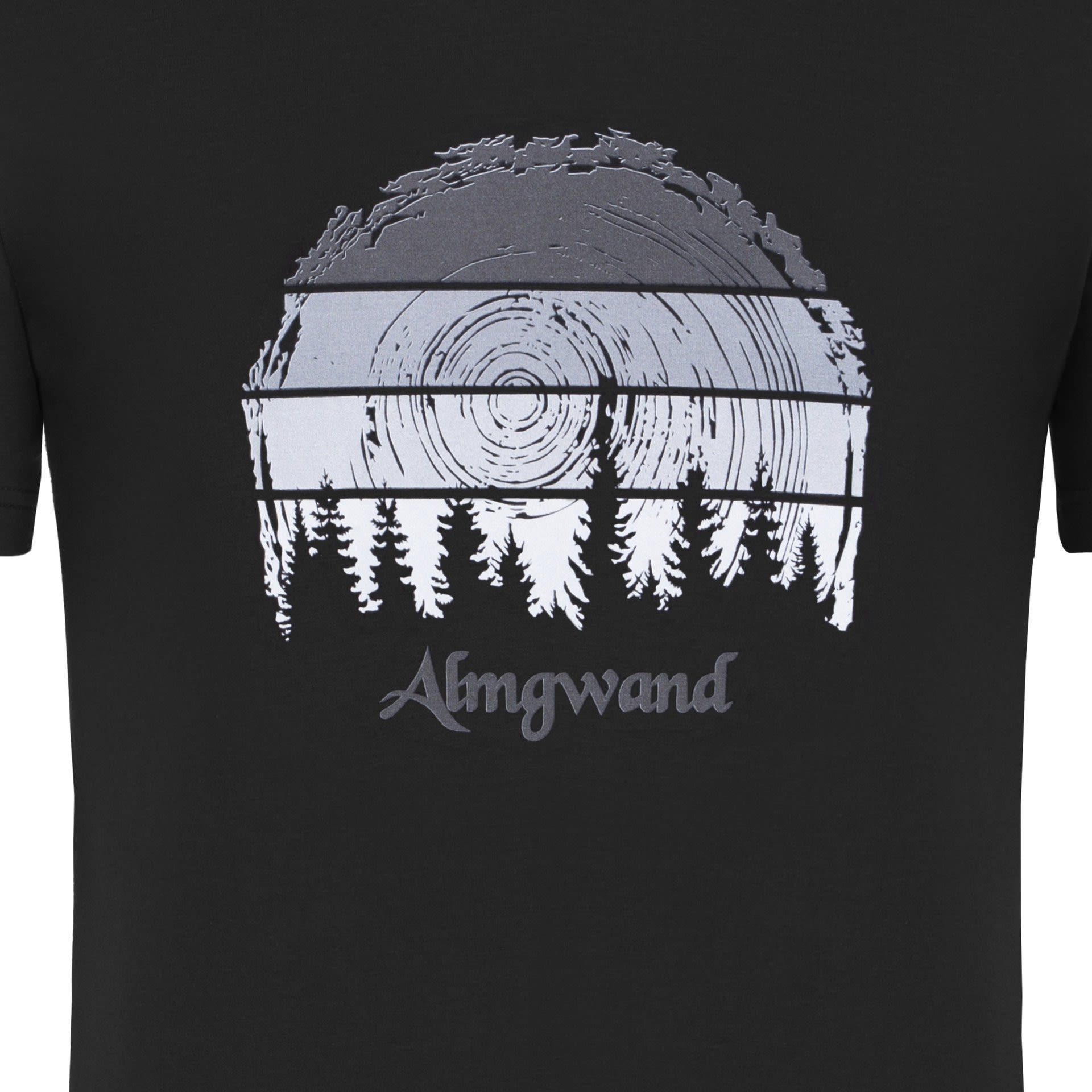 Almgwand T-Shirt Almgwand M Black Kurzarm-Shirt Herren Aldranseralm