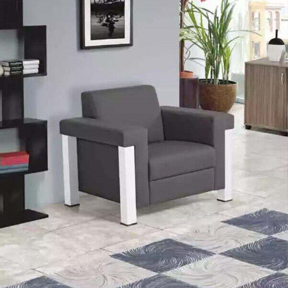 JVmoebel Sessel Grau Sessel Büroeinrichtung Arbeitszimmer Polstersessel Modern Sitz (Sessel), Made In Europe