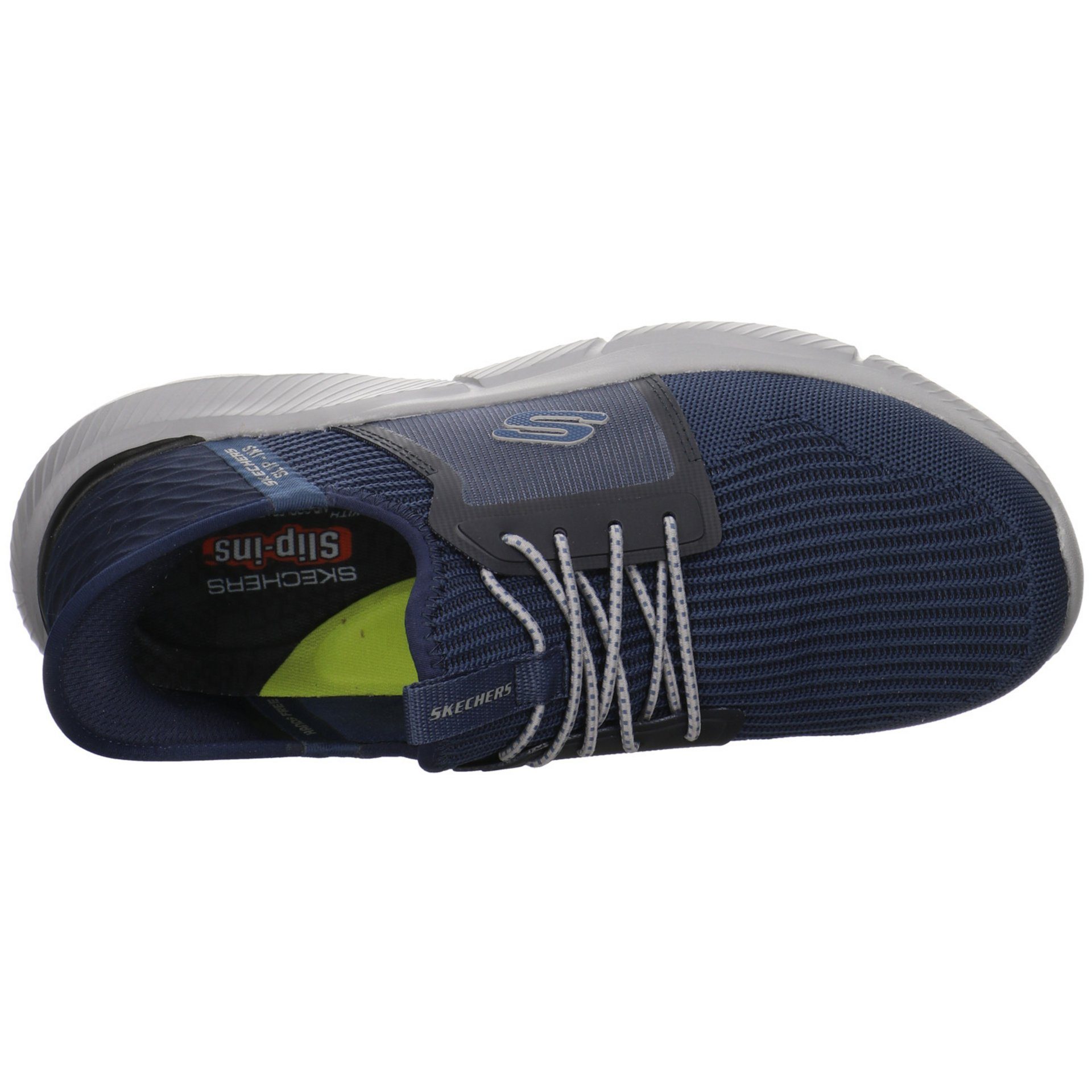 Schuhe Slipper Synthetik Skechers Slip-On Sneaker dunkel blau Herren