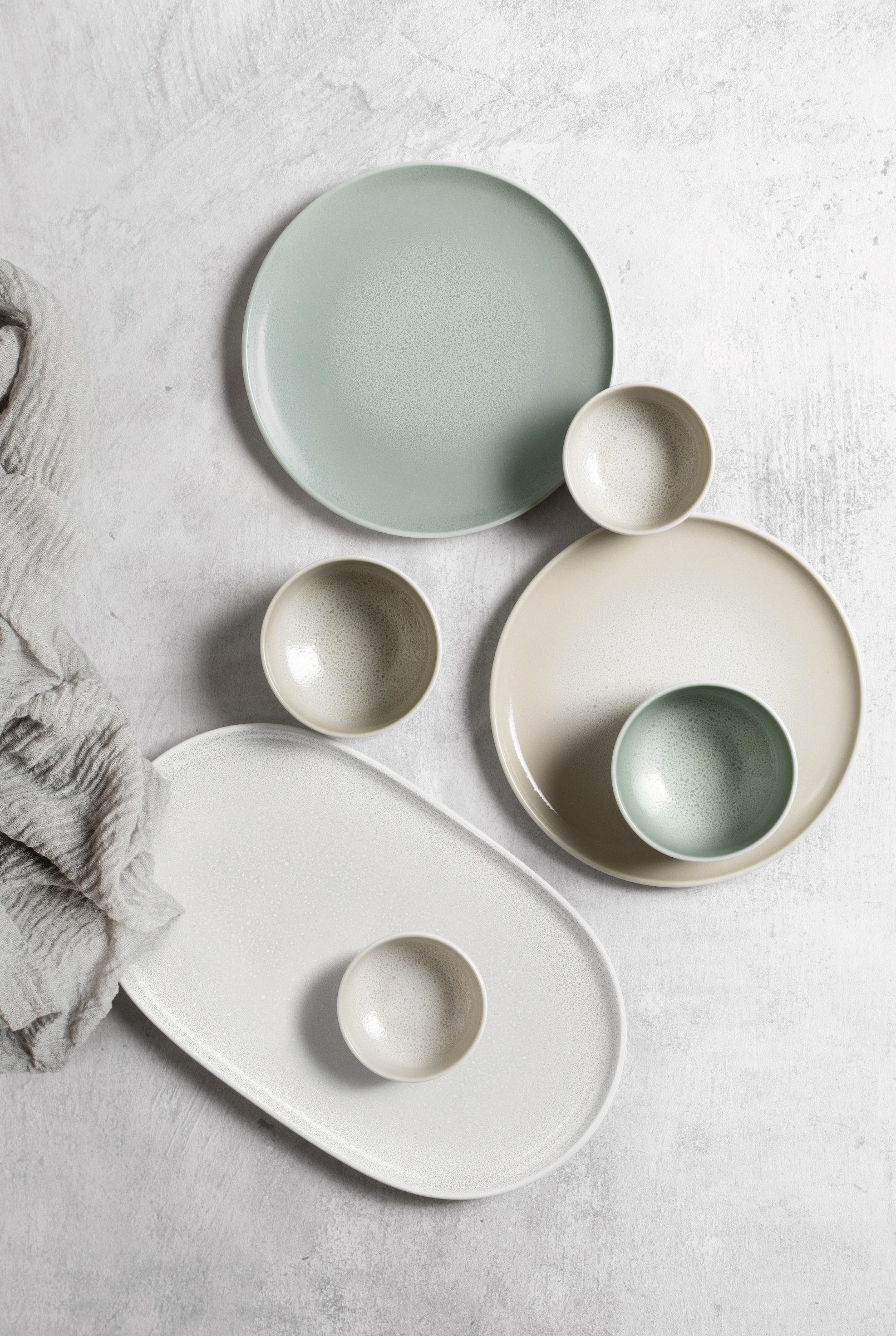 Seltmann Weiden Servierplatte Sento Home, Porzellan, (1-tlg), Platte, Teller oval