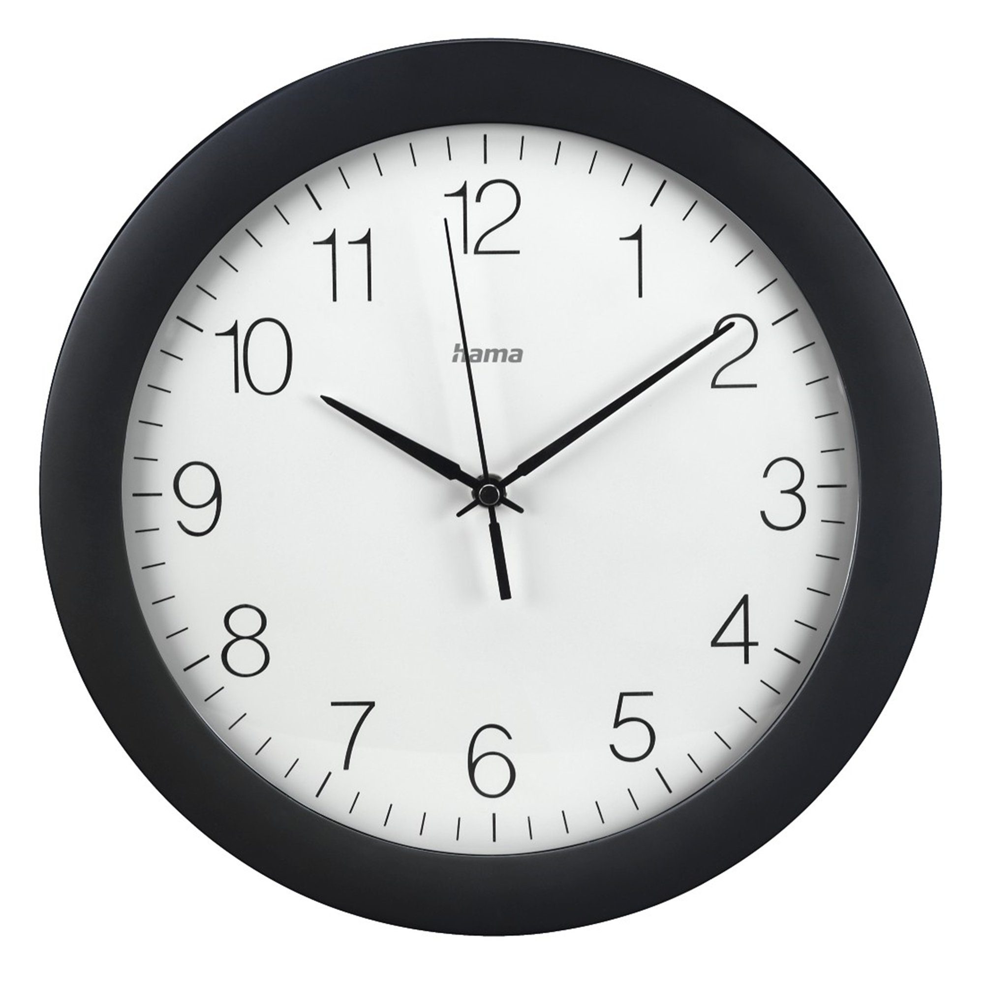 Hama Wanduhr DCF-Funkwanduhr PG-300, schwarz, analog günstig online kaufen