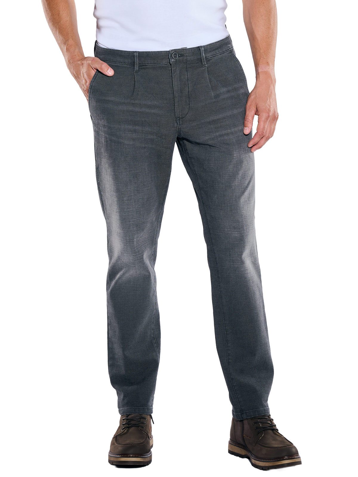 Engbers Chinohose Herren Chino straight, Anthrazit