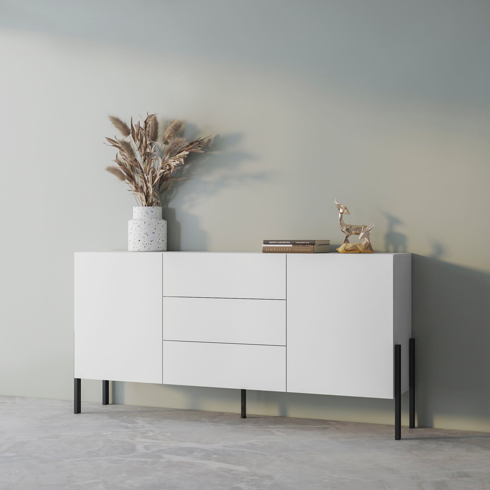 INOSIGN Sideboard "Jukon, Breite 150 bzw.180 cm, moderne grifflose Kommode" günstig online kaufen