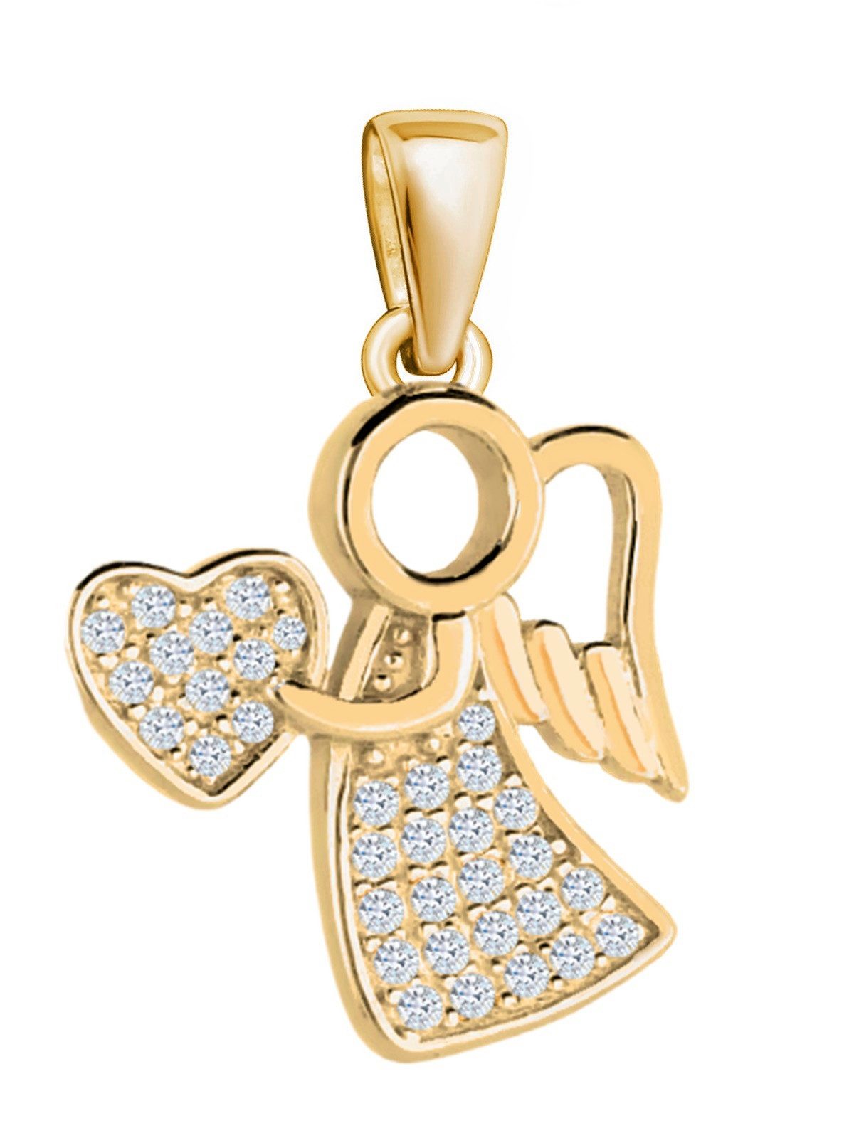 Goldene Hufeisen Engelanhänger Kettenanhänger Gold Silber günstig online kaufen