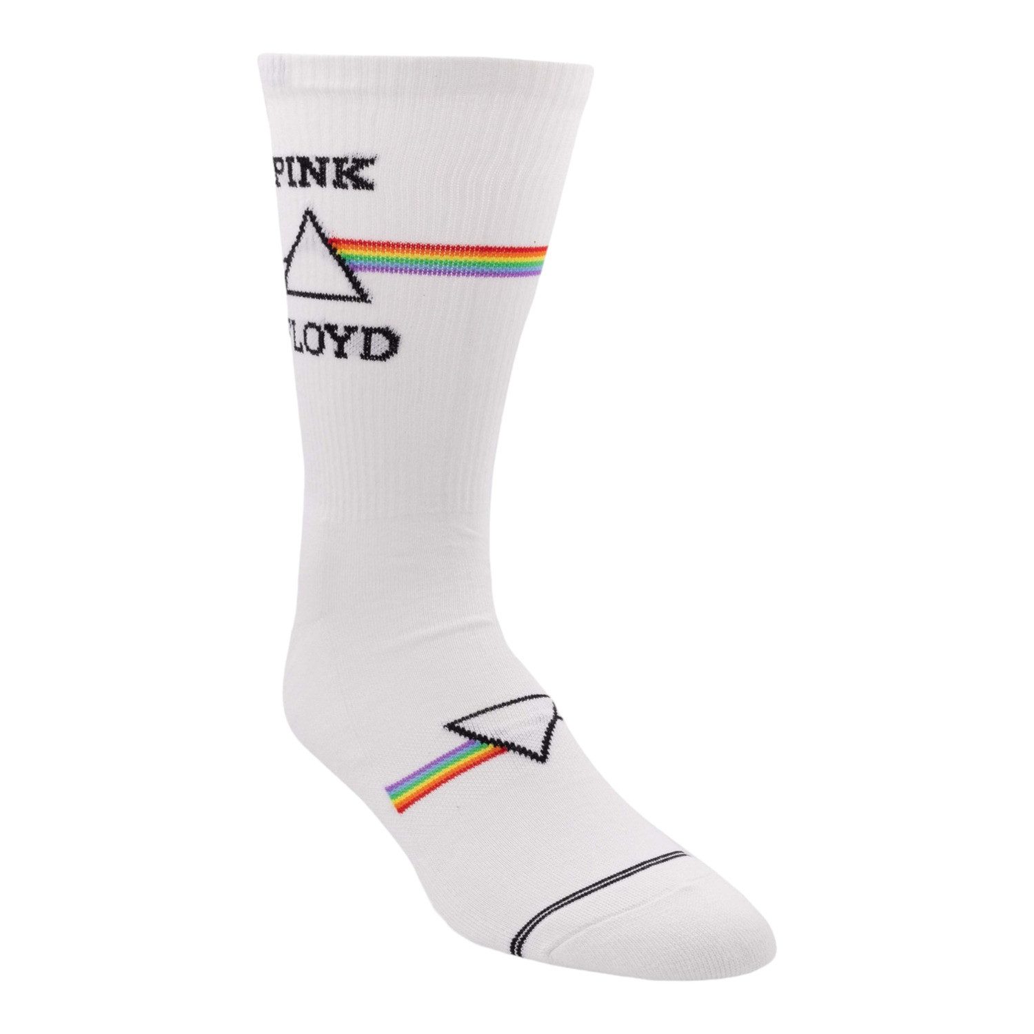 Freizeitsocken Socken Pink Floyd The Dark Side of Moon Fanartikel weiß in 43 47 im