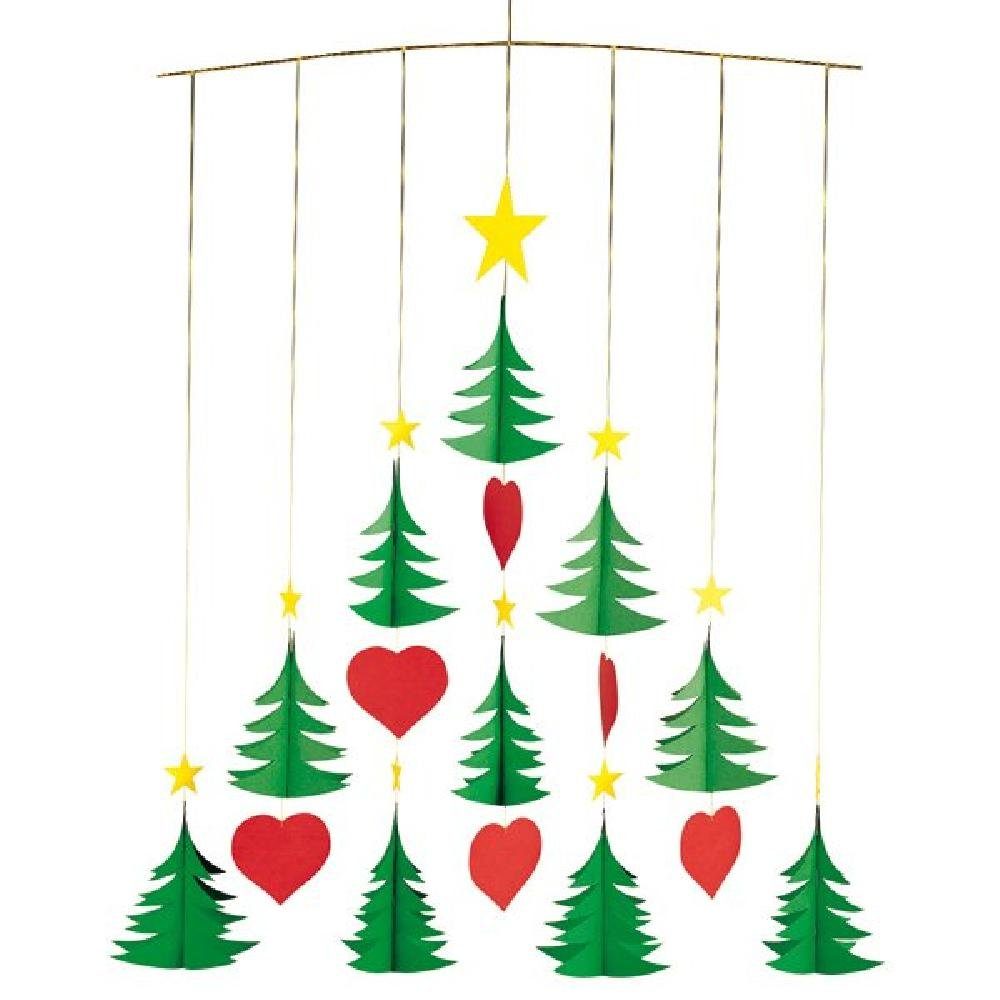 Flensted Mobiles Mobile Mobile Weihnachtsbaum (10 Bäume)