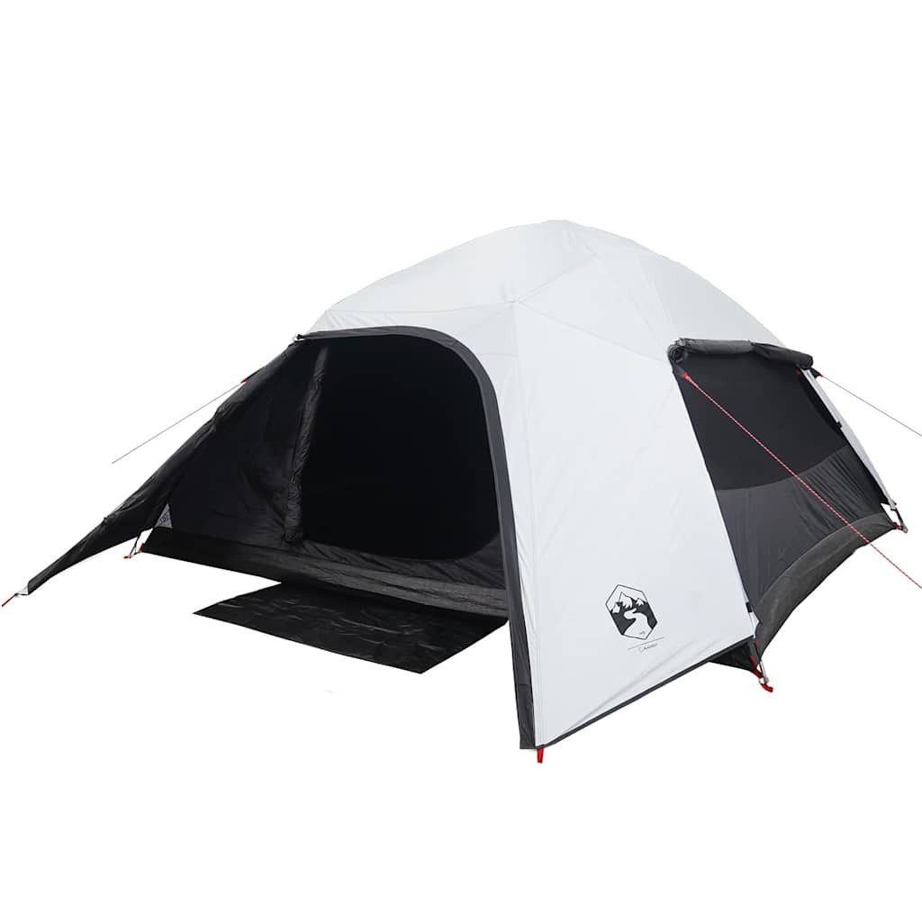 vidaXL Kuppelzelt Kuppel-Campingzelt 4 Personen Weiß Dunkel Wasserdicht, (1 tlg)
