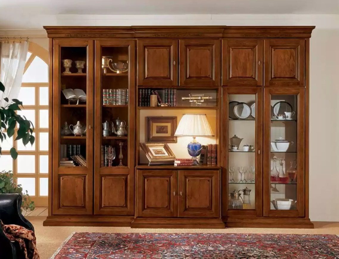 Xlmoebel Aktenschrank Designer-Wohnwand aus italienischem Holz mit elegantem Design (1-St., Wohnwand) Hergestellt in Europa