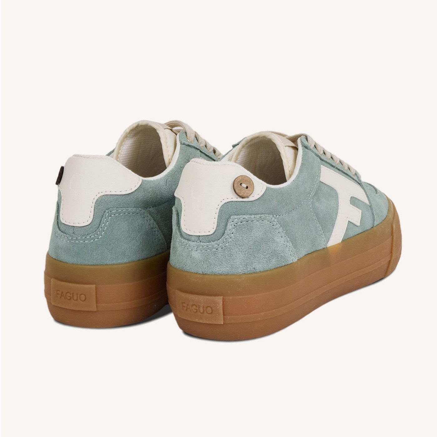 FAGUO Damen - Walnut Platform Suede Sneaker