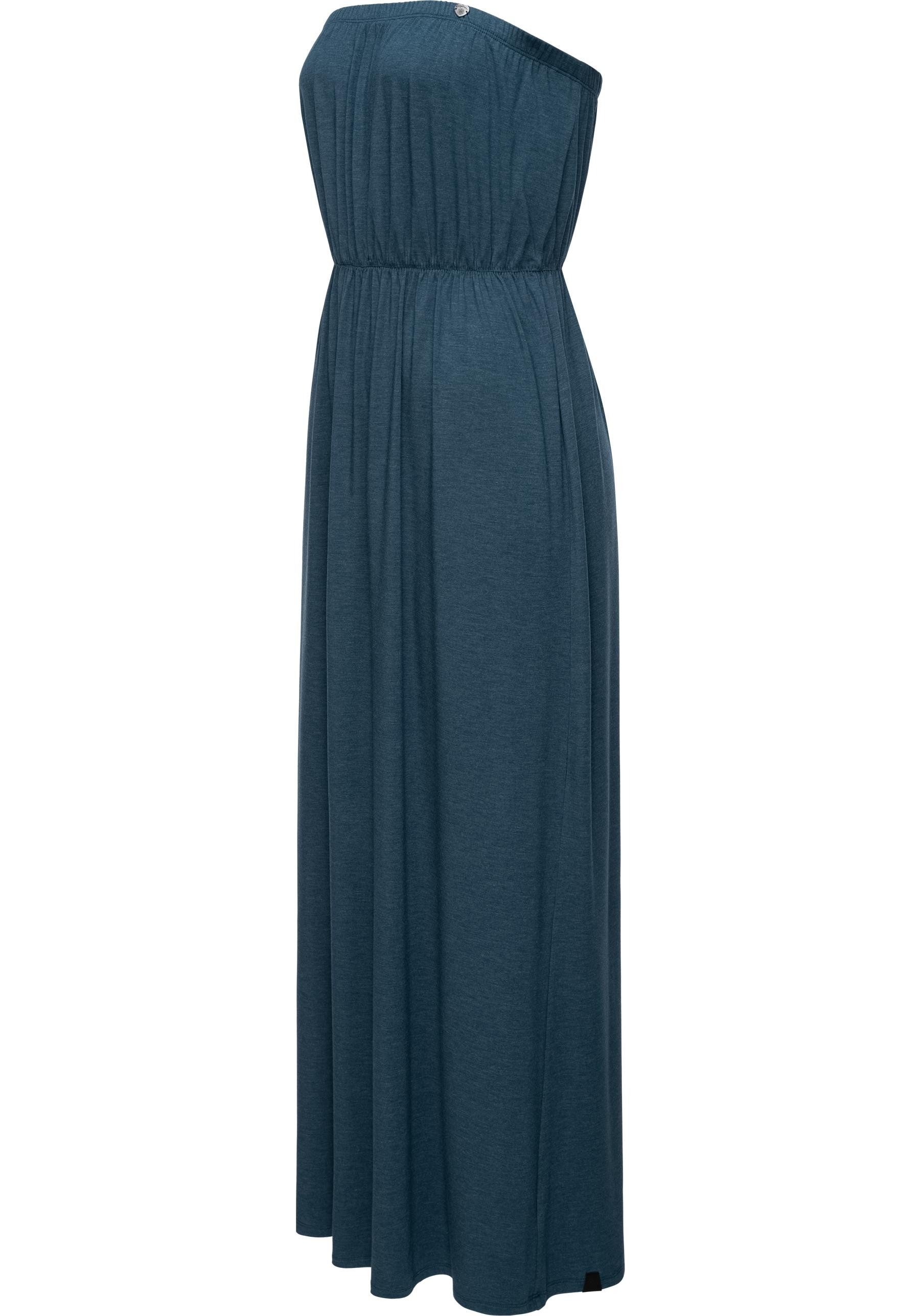 Ragwear Sommerkleid Awery stylisches Damen Bandeaukleid mit Taillen-Gummizug