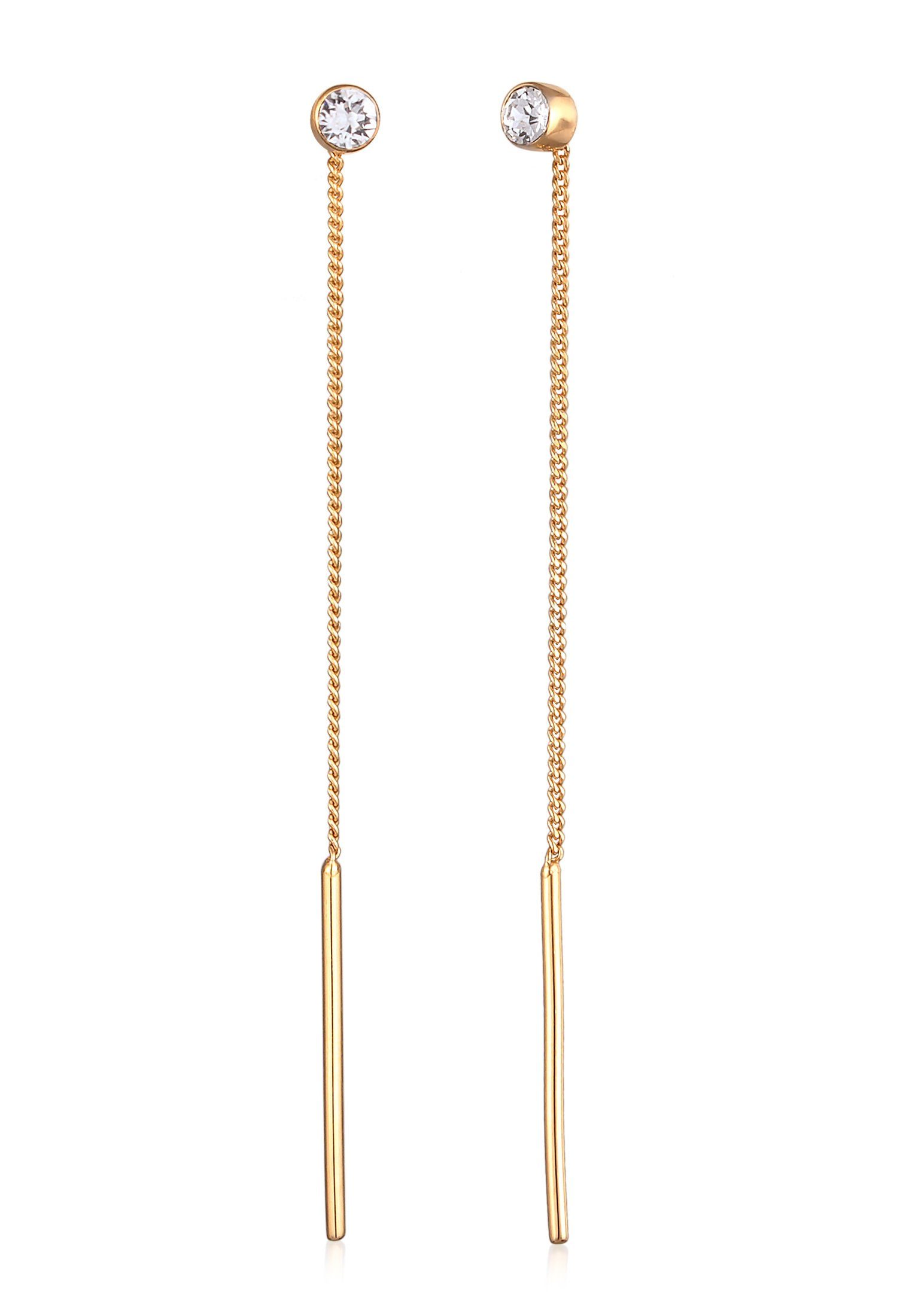 Elli Paar Ohrhänger Durchziehen Basic 925 Silber, mit Kristallen von Swarov günstig online kaufen