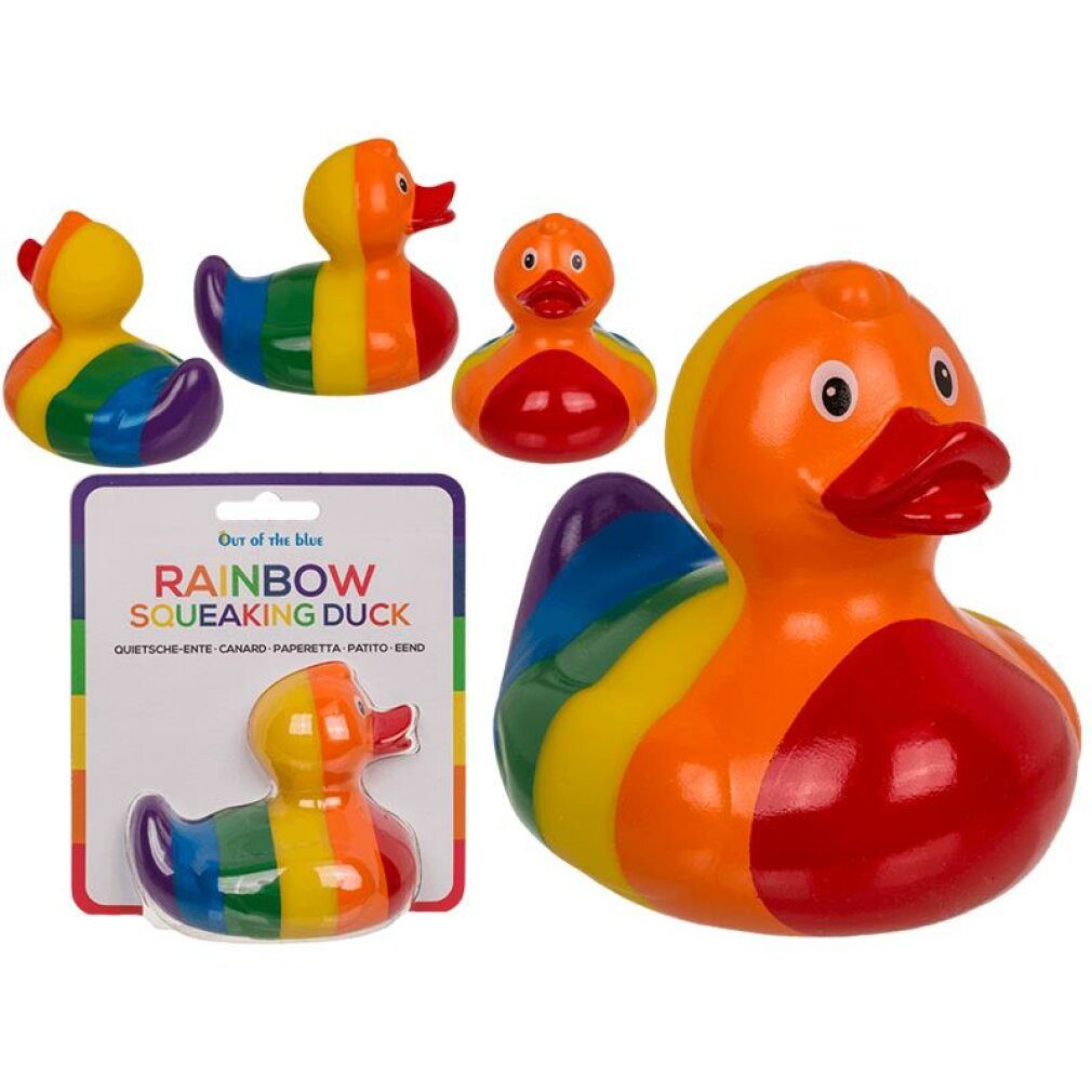 Bigbuy Lernspielzeug Regenbogen-Quietsche-Ente