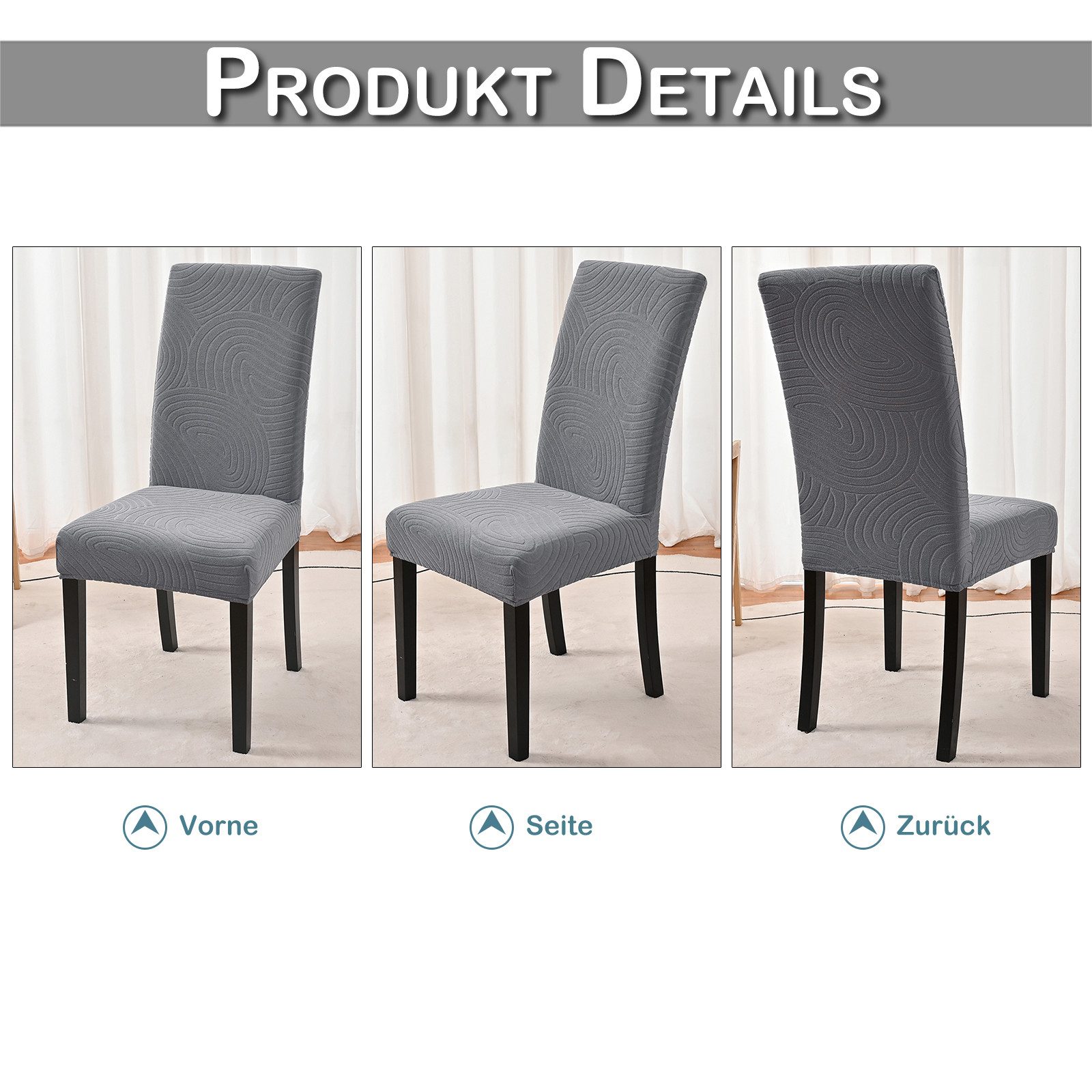 Rosnek Stuhlhusse Stretch, wasserdicht, geometrisch, für Bankett Esszimmer günstig online kaufen