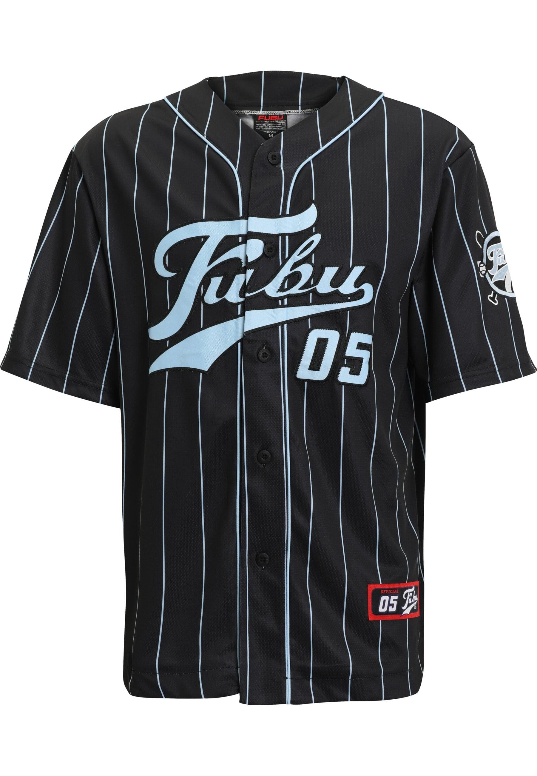 Fubu Langarmhemd Fubu Herren FM232-003-1 FUBU Varsity Pinstripe Baseball Jersey (1-tlg)