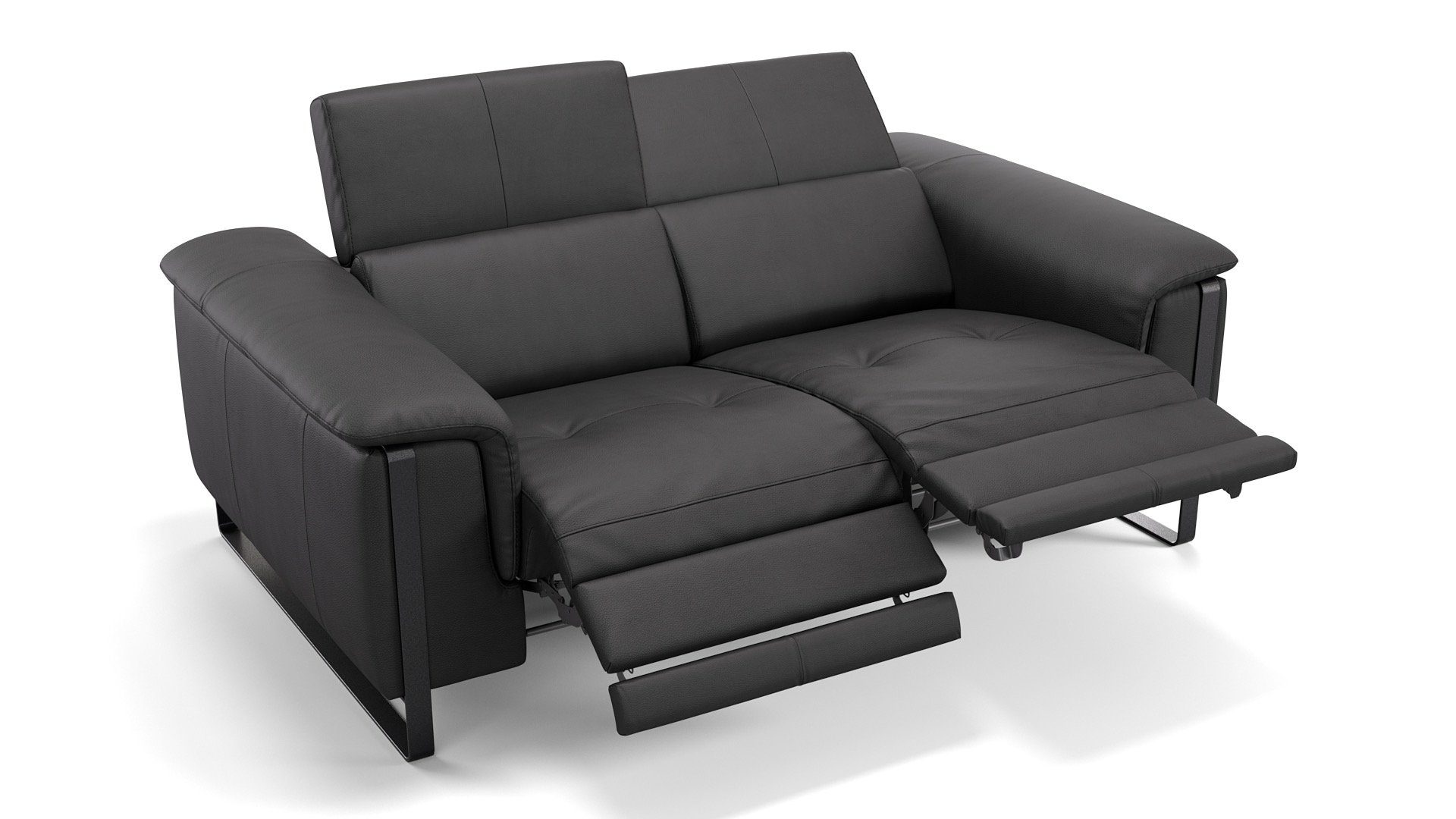 Sofanella 2-Sitzer Leder VIENNA, Relaxsofa, Designsofa, Designer Couch, Italienisches Sofa, 2er Sofa