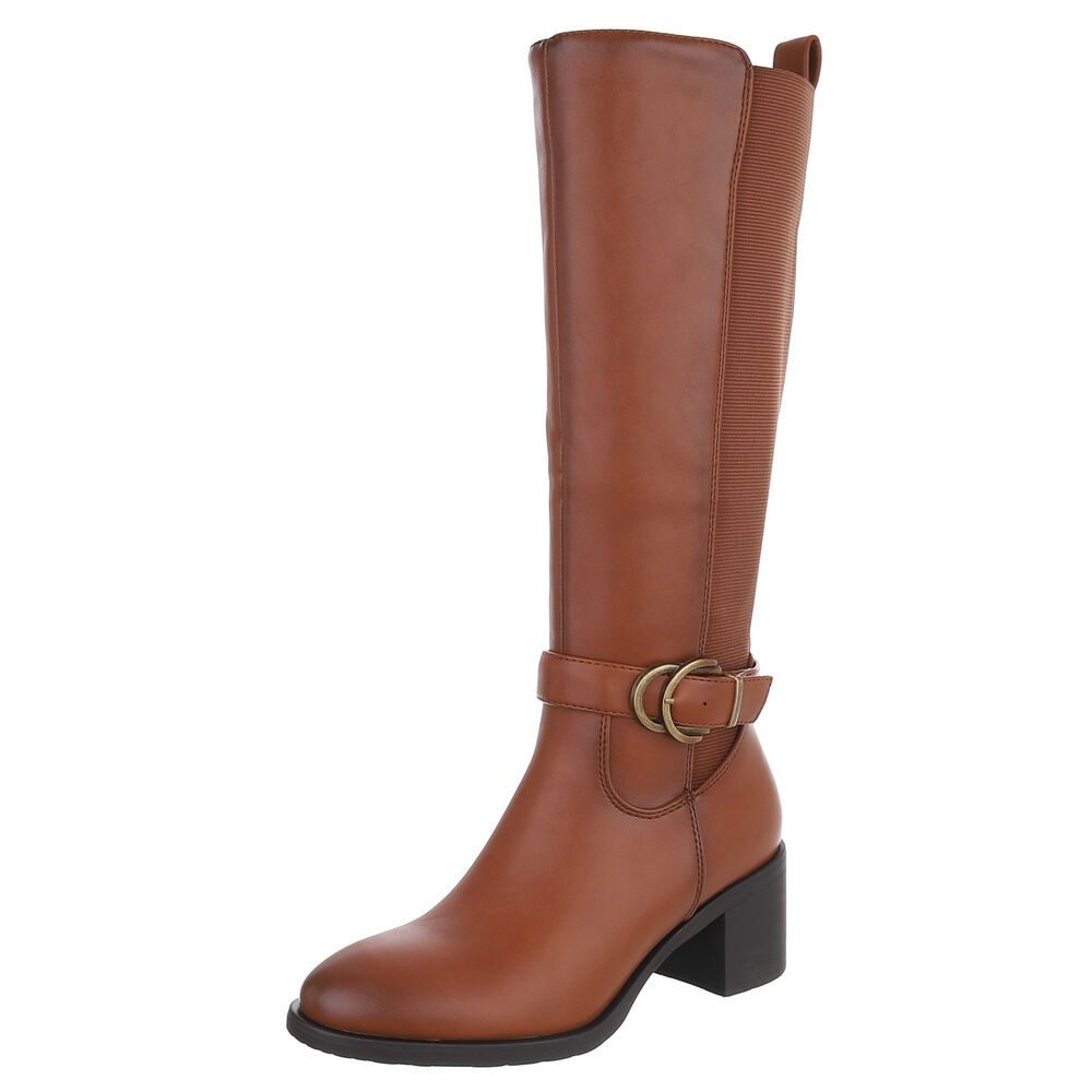 Ital-Design Damen Stiefel mit Gürtelschnalle und günstig online kaufen
