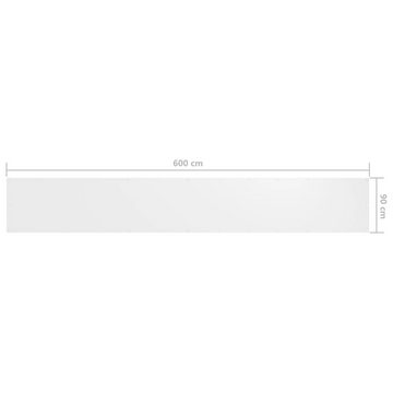 DOTMALL Balkonsichtschutz Balkon-Sichtschutz Weiß 90x600 cm Oxford-Gewebe