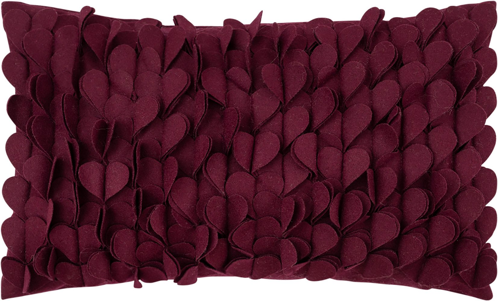 PAD Dekokissen HEARTSHAPE, 3D-Herzapplikationen als textiles Highlight