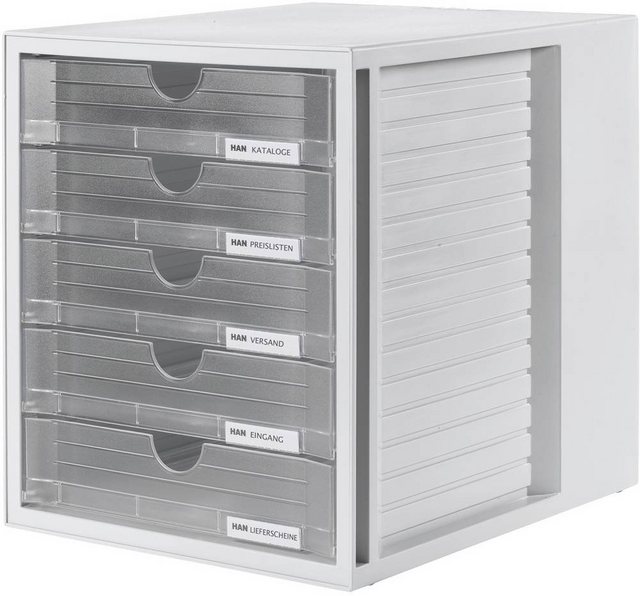 HAN Schubladenbox HAN SYSTEMBOX 1450-63 Schubladenbox Grau DIN A4, DIN C4 Anzahl der Sch