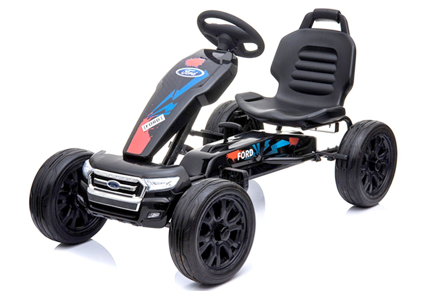 Kidix Tretfahrzeug Lizenz Ford Ranger Go Cart Kinder Kinderauto Kinderfahrzeug Tretauto Orange
