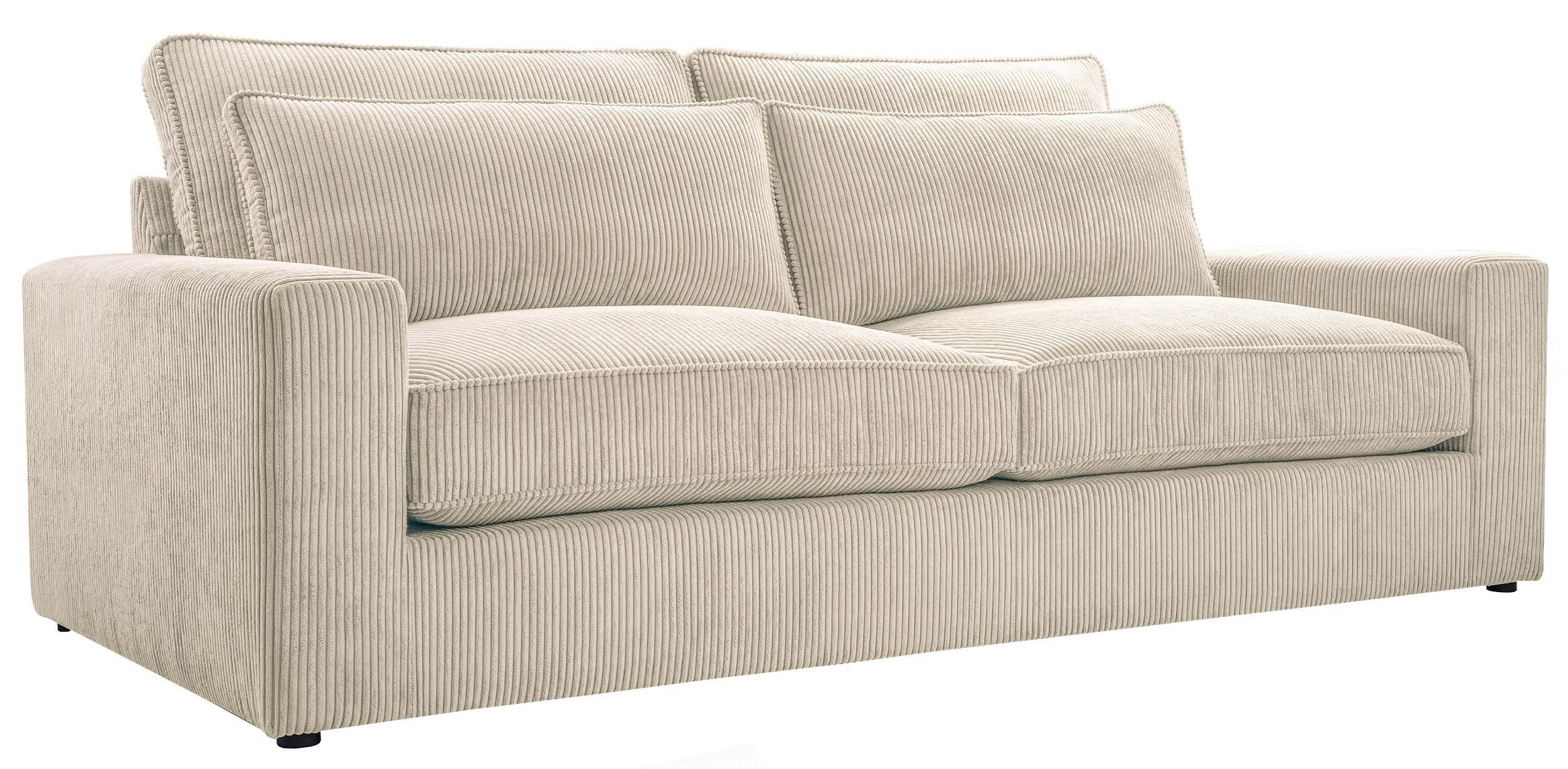 Beige modern Lincoln LOCANO, Zweisitzer, Sofa Kissen, MKS losen MÖBEL mit freistehend