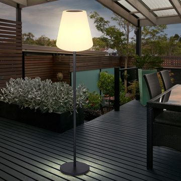 etc-shop Außen-Stehlampe, Leuchtmittel inklusive, Warmweiß, Farbwechsel, Solarlampen für Außen Stehleuchte Solar Standlampe Balkon LED
