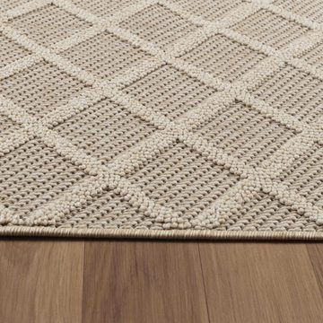 Outdoorteppich Teppich für den Flur oder Küche Rauten Design, Stilvoll Günstig, Läufer, Höhe: 8 mm